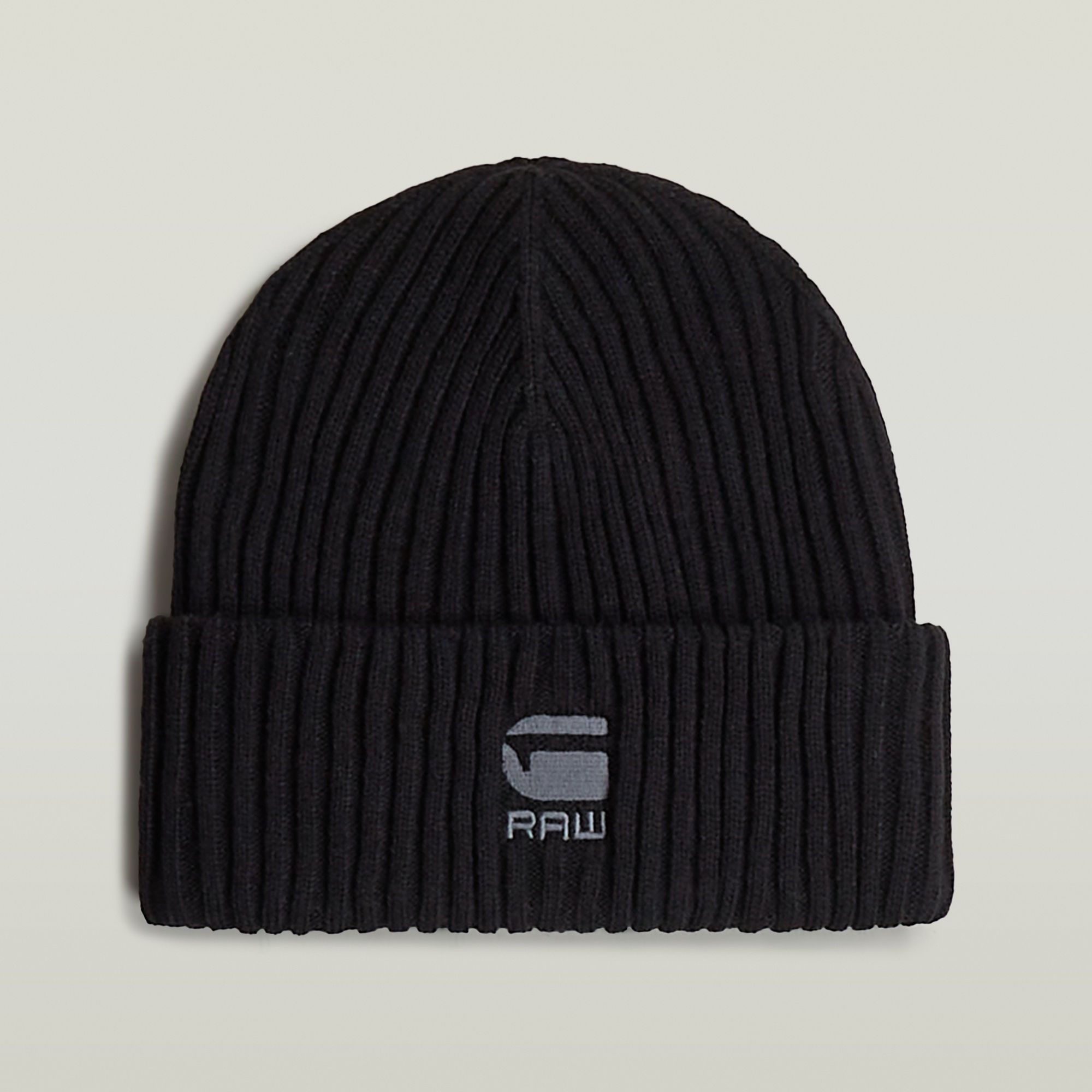 

Rib Knit Beanie - Zwart - Heren