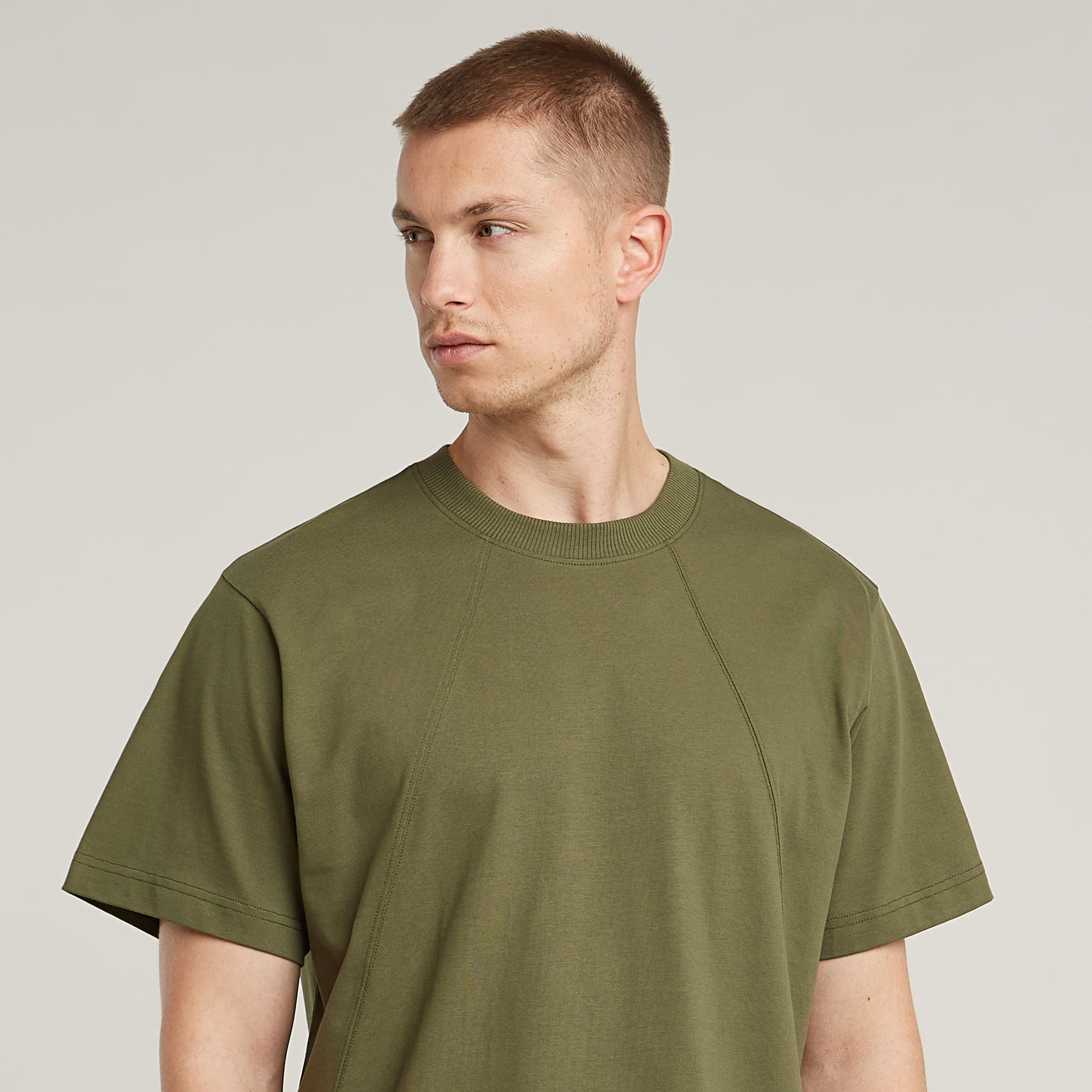 G-Star RAW Seam Detail Loose T-Shirt Groen Heren