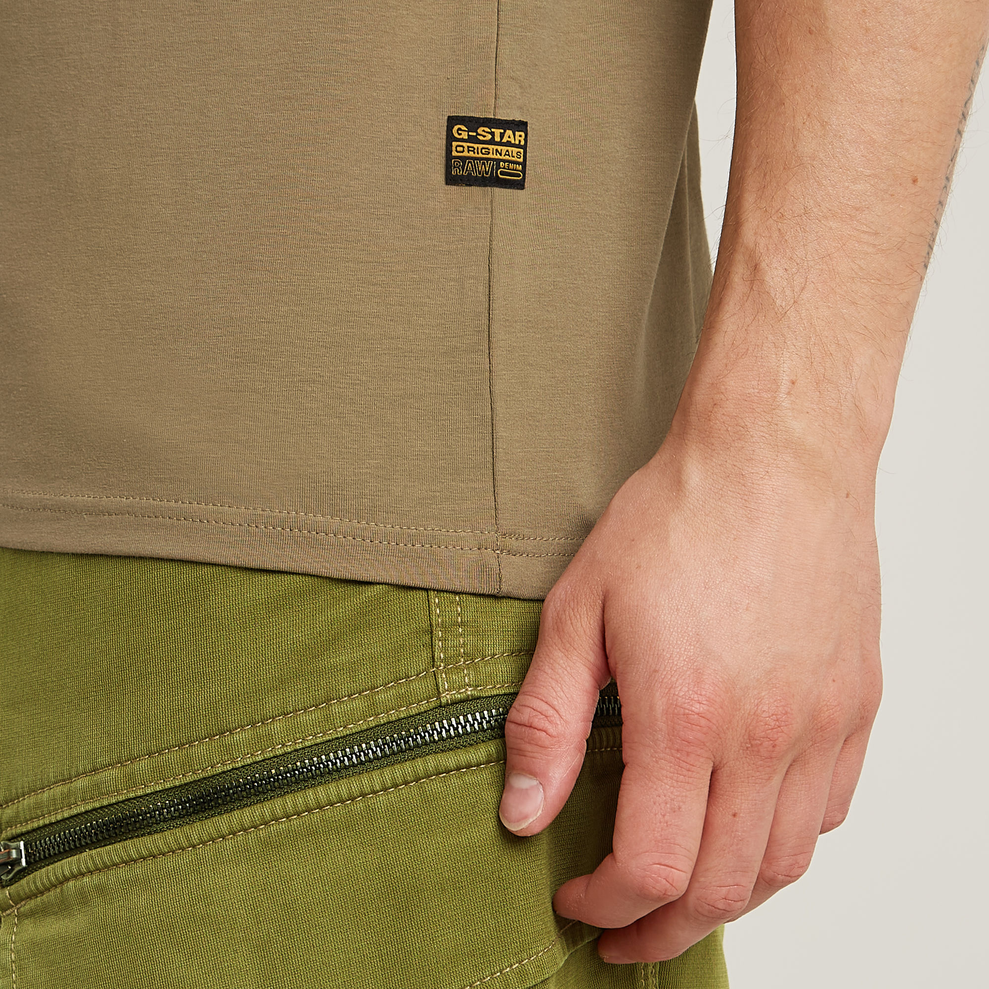 G-Star RAW Slim Base T-Shirt Groen Heren