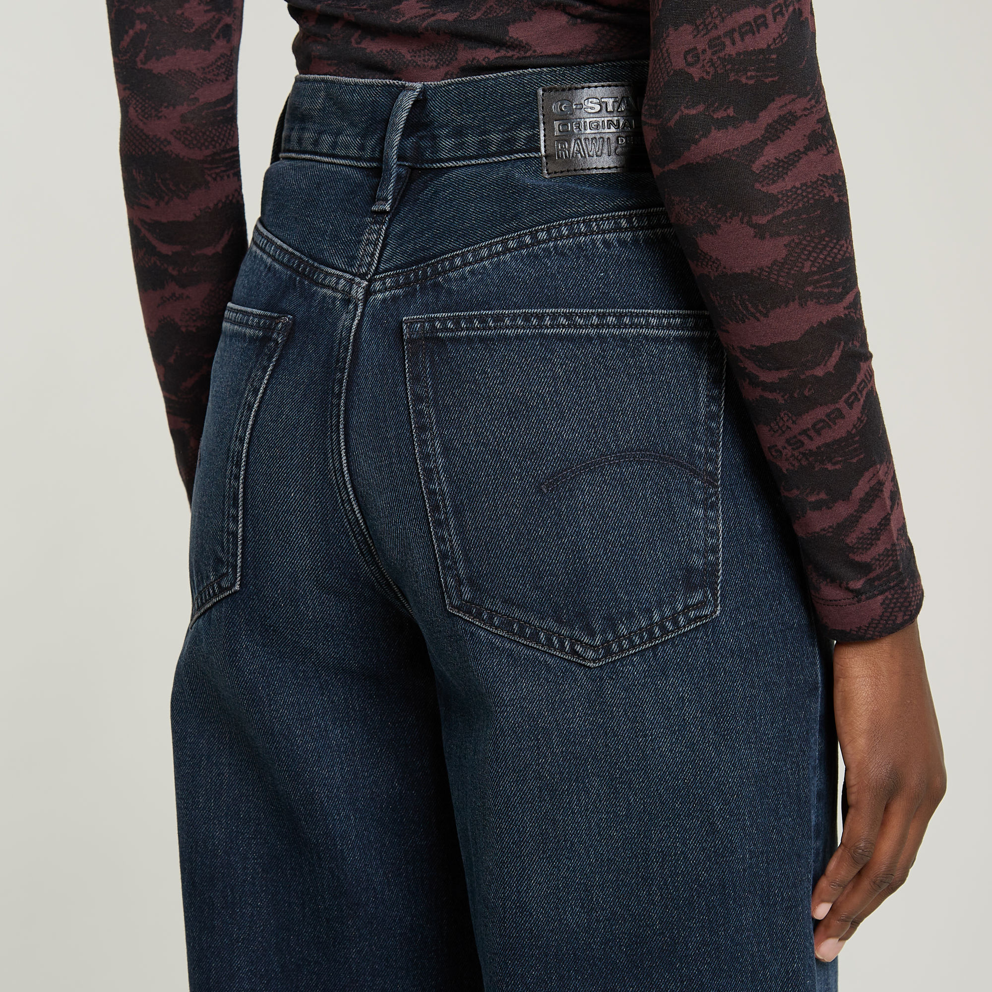 G-Star RAW Deck 2.0 High Loose Jeans Donkerblauw Dames