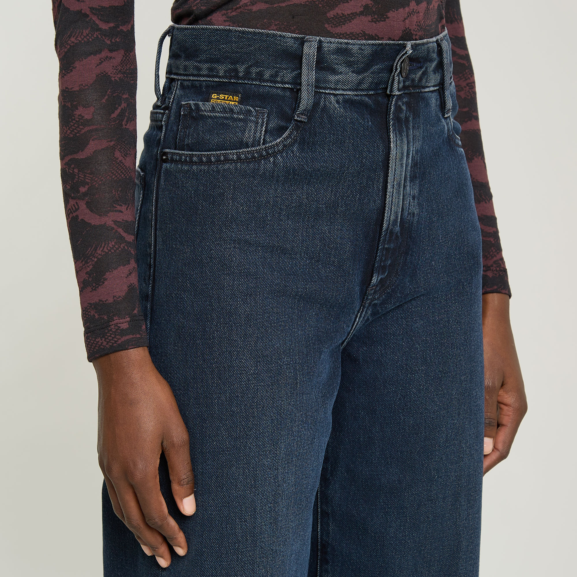 G-Star RAW Deck 2.0 High Loose Jeans Donkerblauw Dames