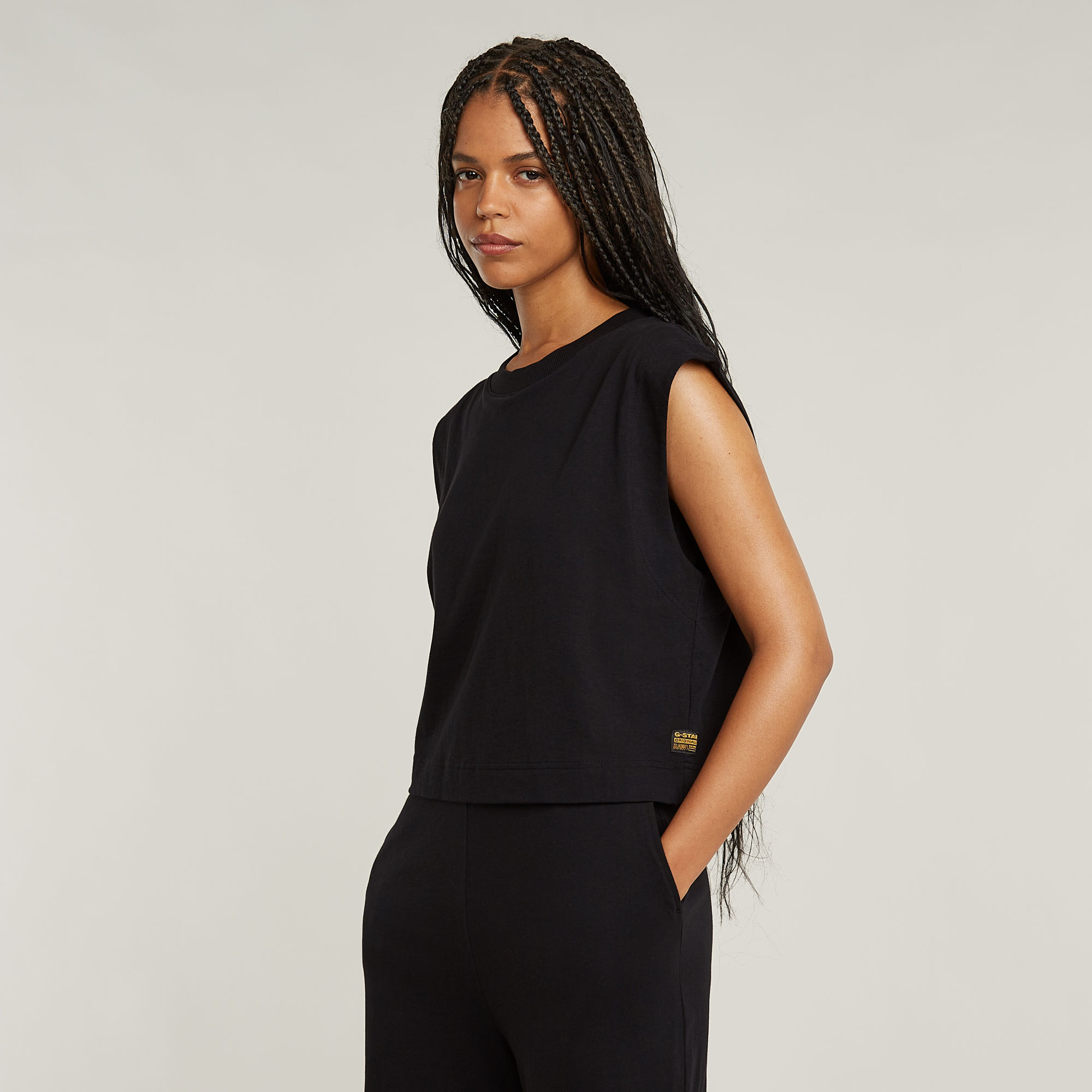 G-Star RAW Double Layer Wide Leg Jumpsuit Zwart Dames