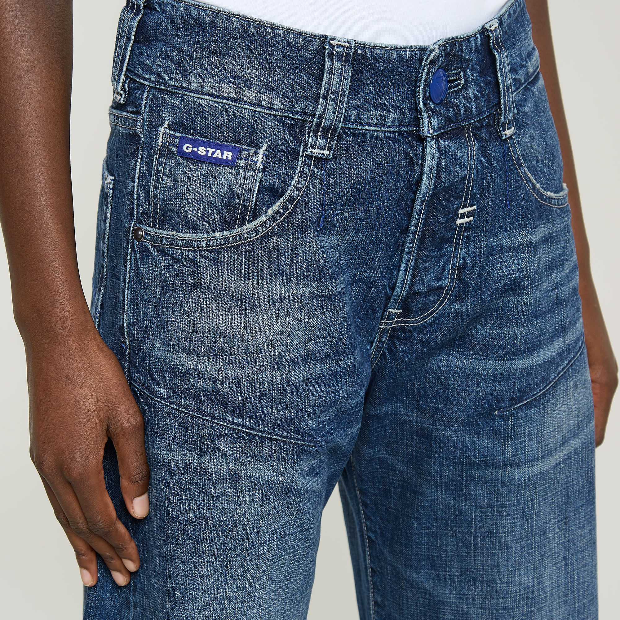 G-Star RAW G-STAR Origins Bowey 3D Selvedge Jeans Donkerblauw Dames
