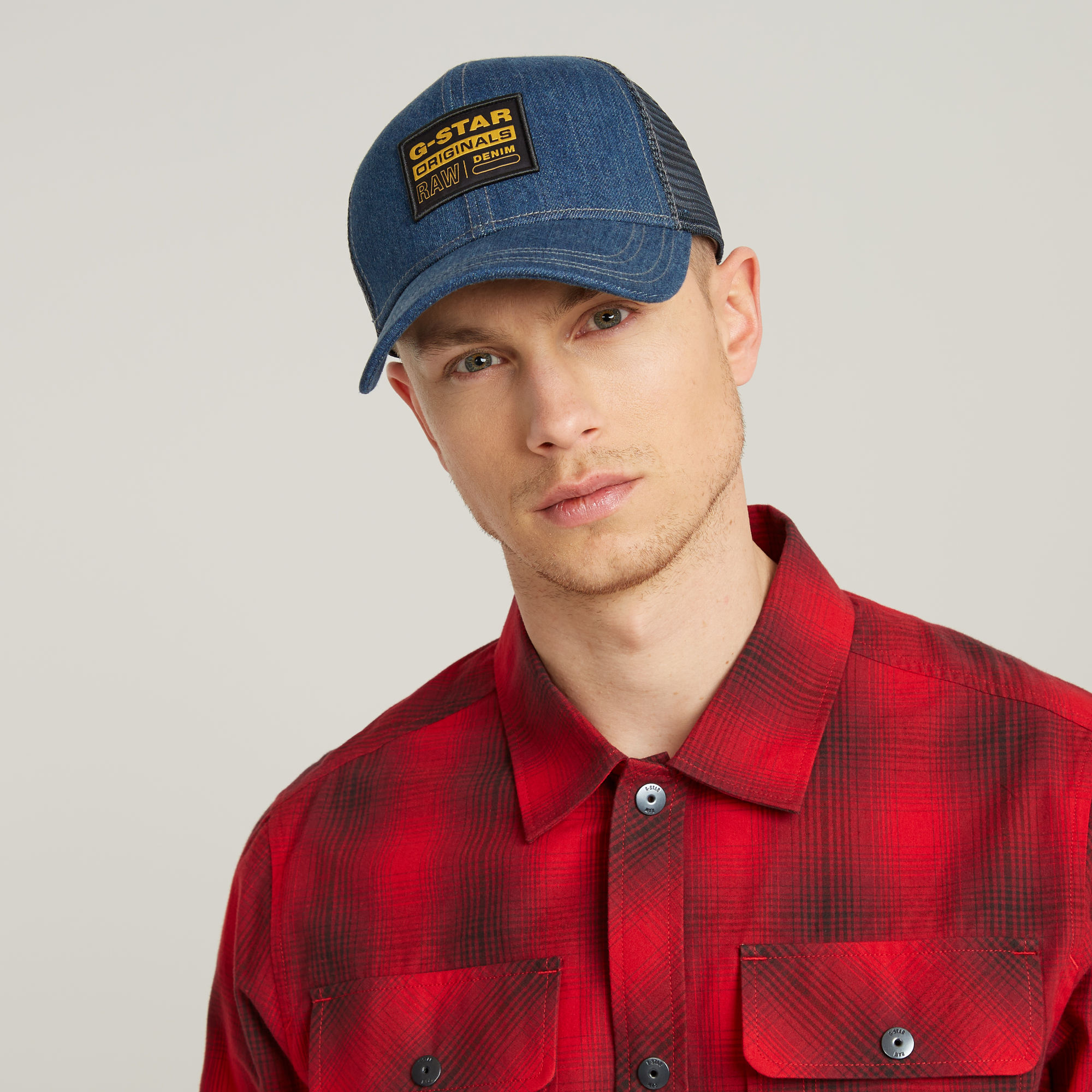 G-Star RAW Denim Embro Baseball Trucker Cap Donkerblauw Heren