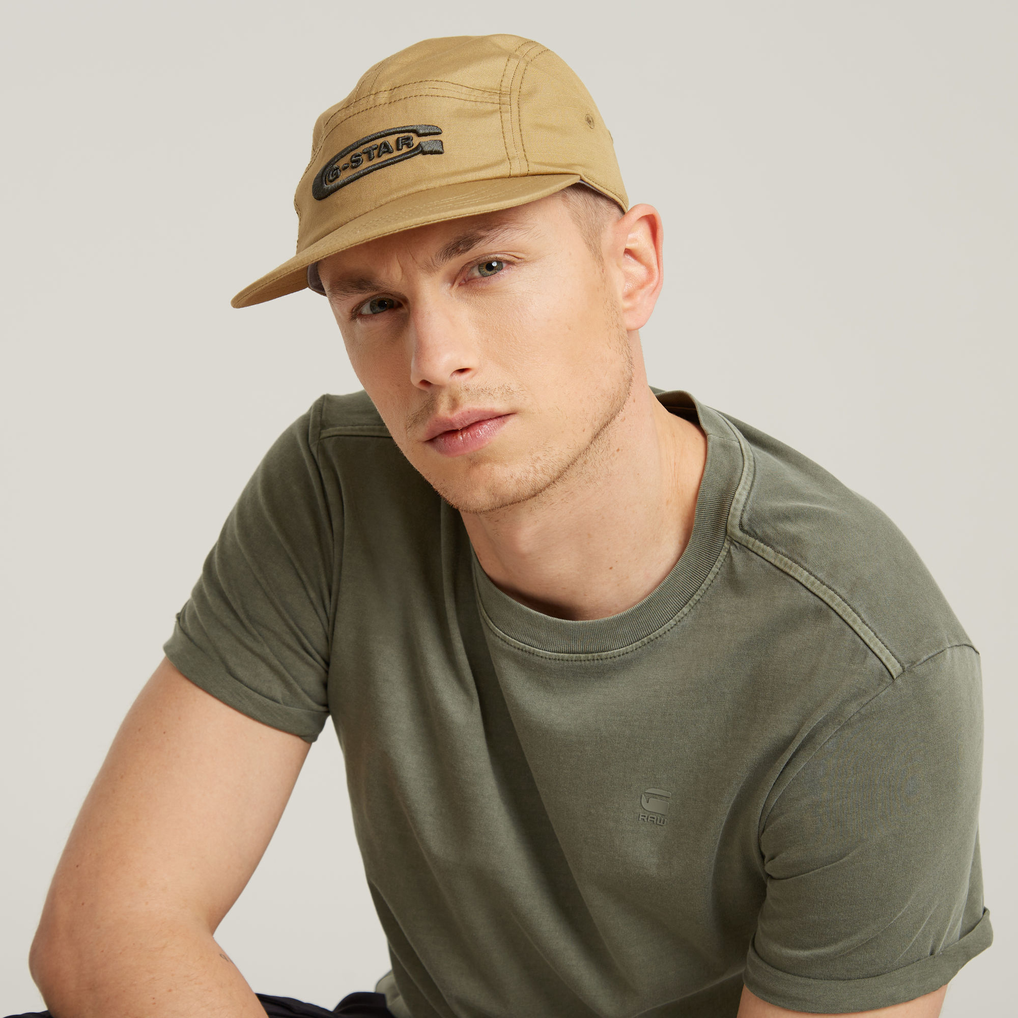 G-Star RAW Flat Brim 5 Panel Cap Bruin Heren