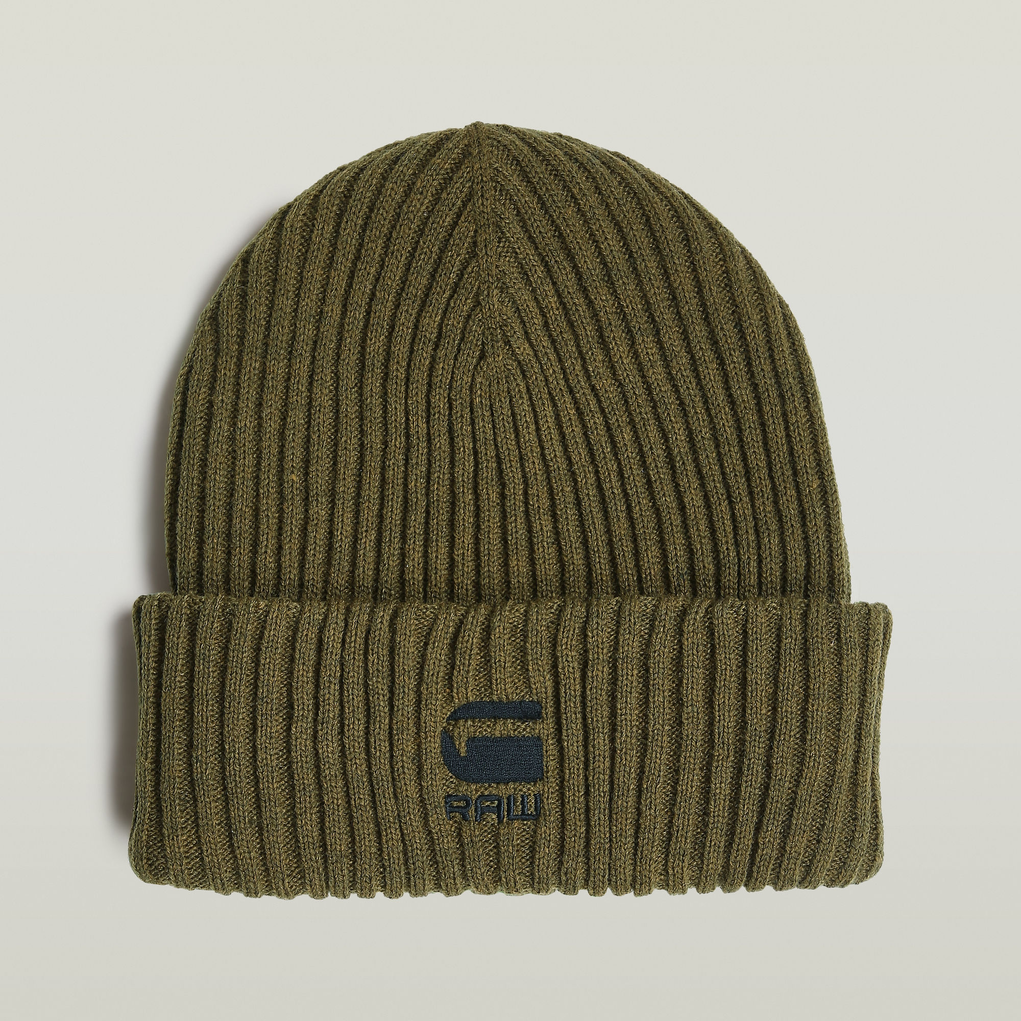 

Rib Knit Beanie - Green - Men