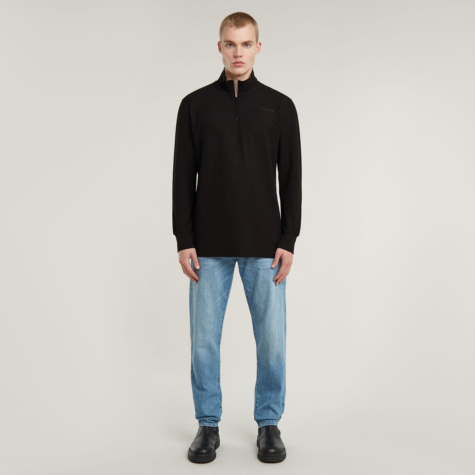 G-Star RAW Half Zip Tweeter Zwart Heren