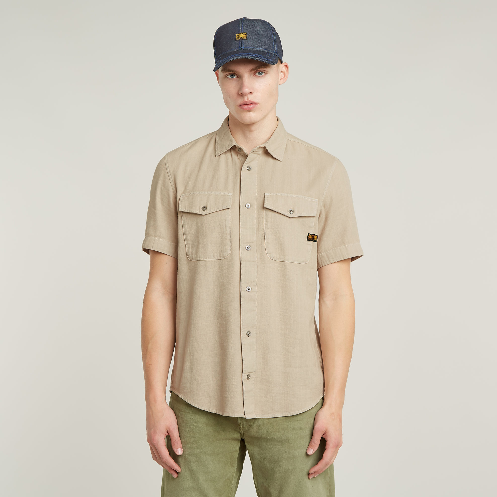 

Marine Slim Hemd - Beige - Herren