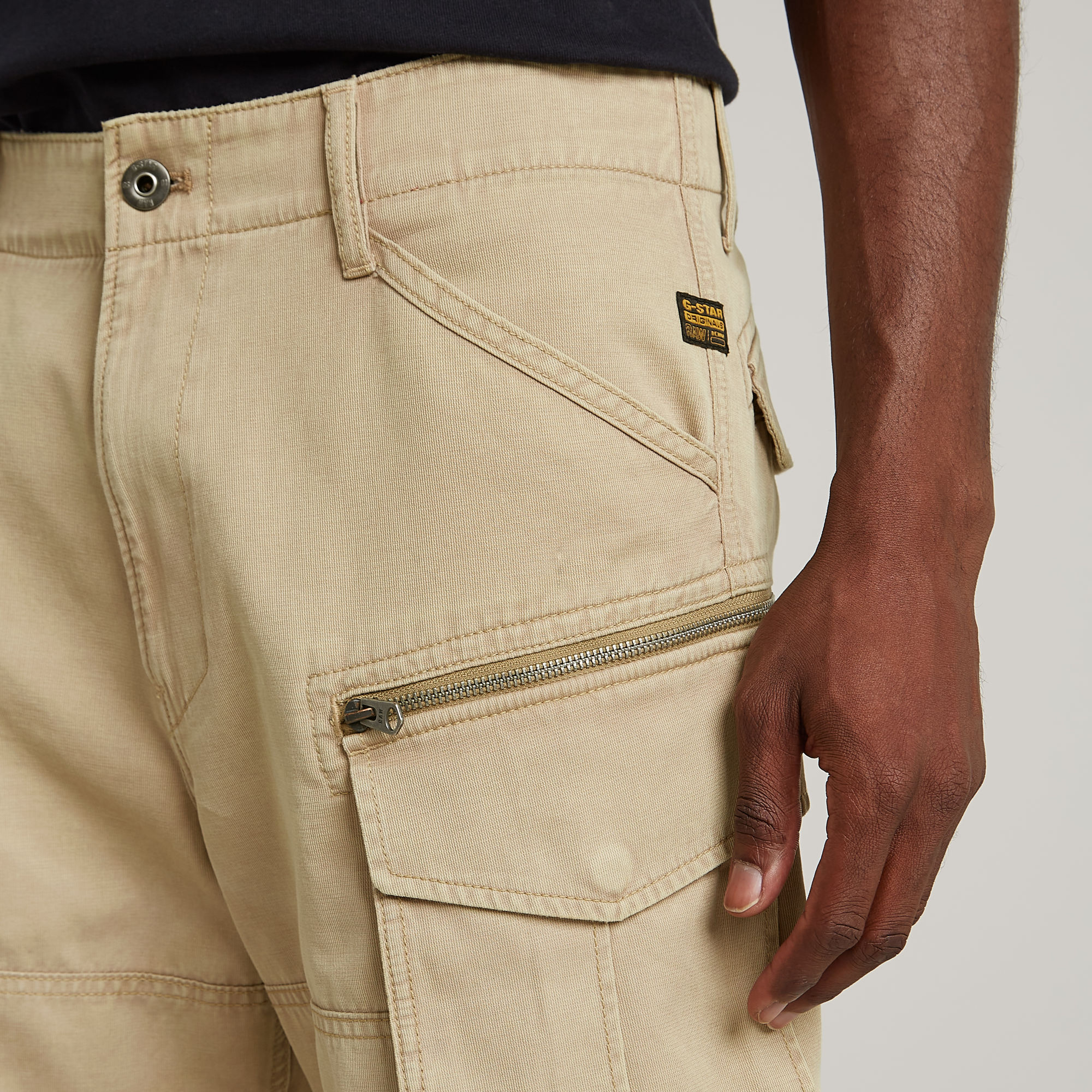 G-Star RAW Rovic Zip Relaxed Short Beige Heren