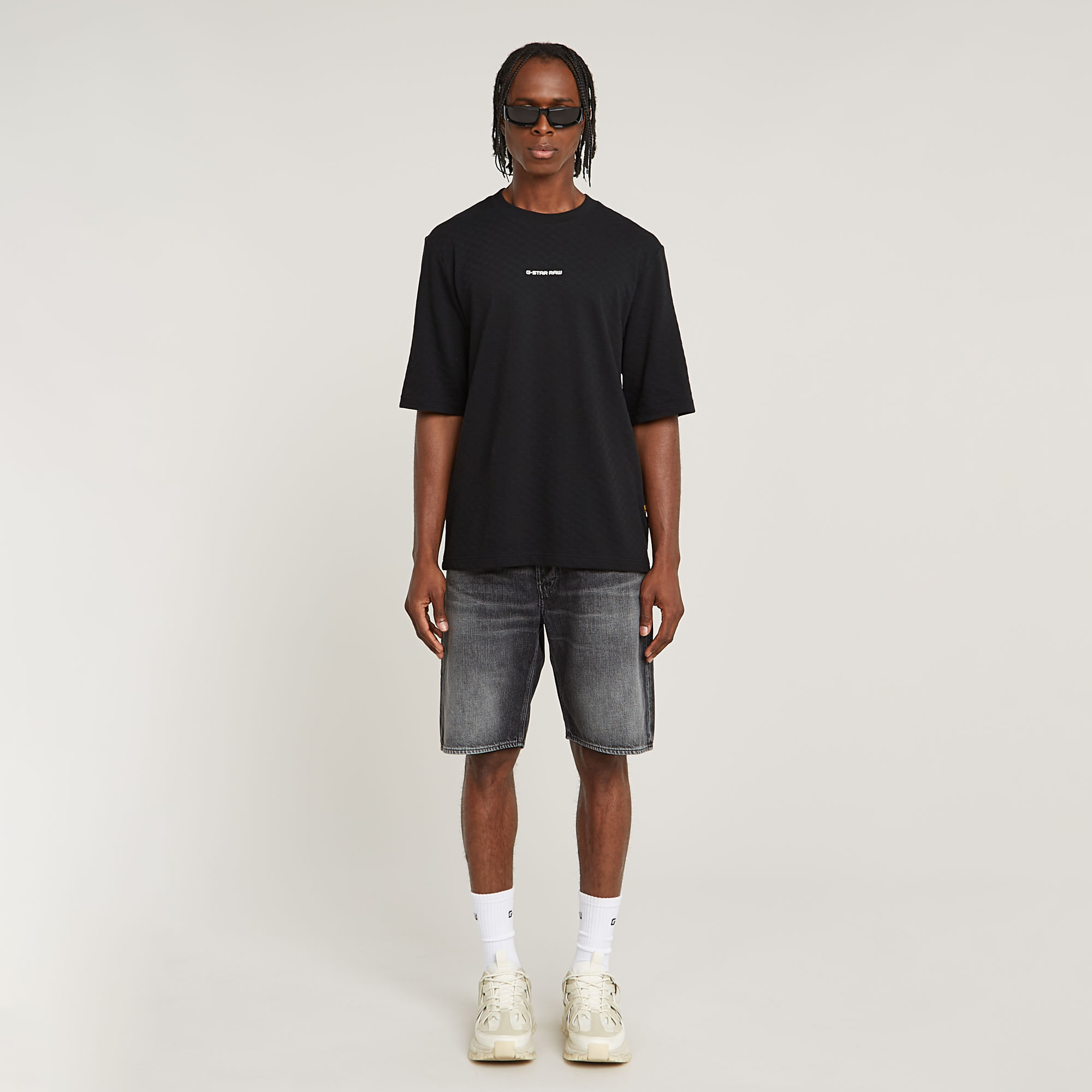 G-Star RAW Checquard Tweeter T-Shirt Zwart Heren