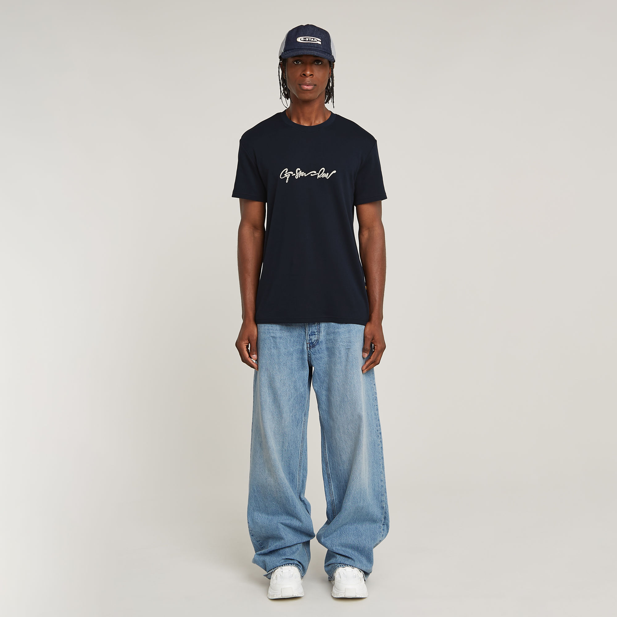 G-Star RAW G-Script T-Shirt Donkerblauw Heren