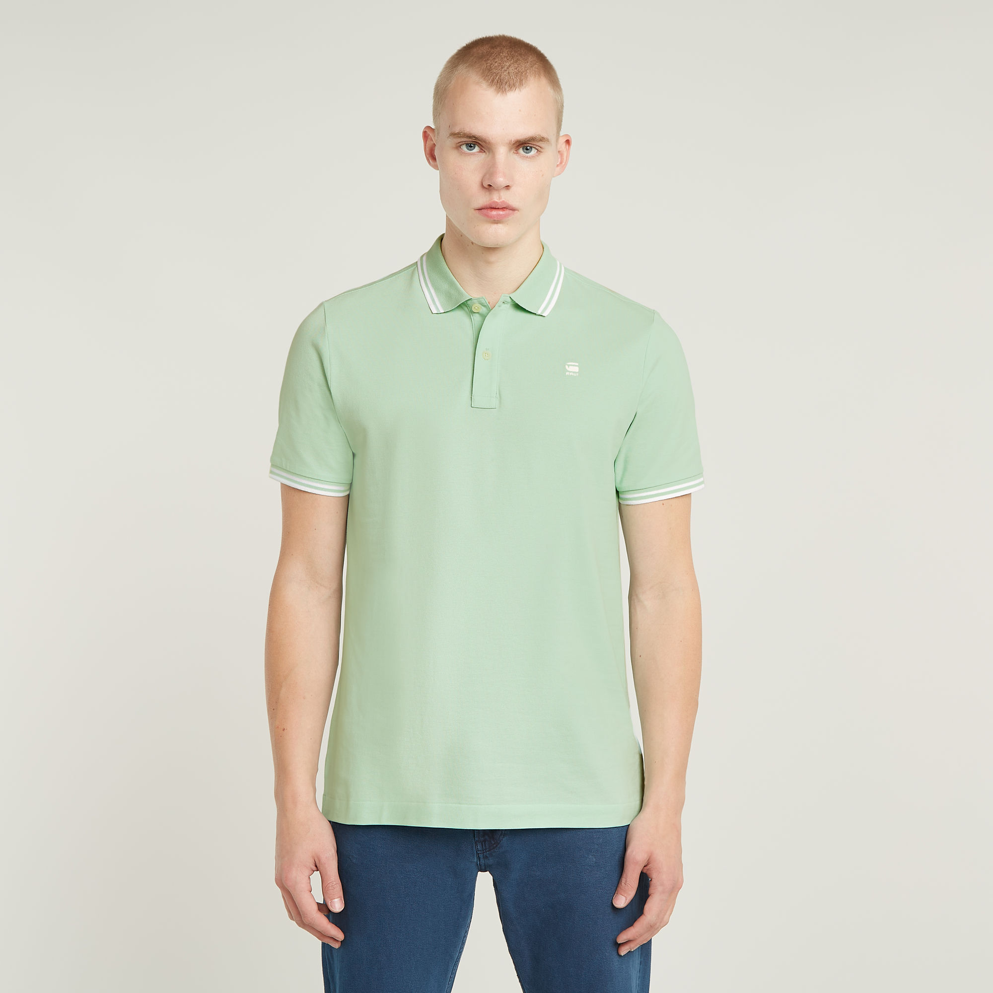 

Dunda Slim Stripe Polo - Green - Men