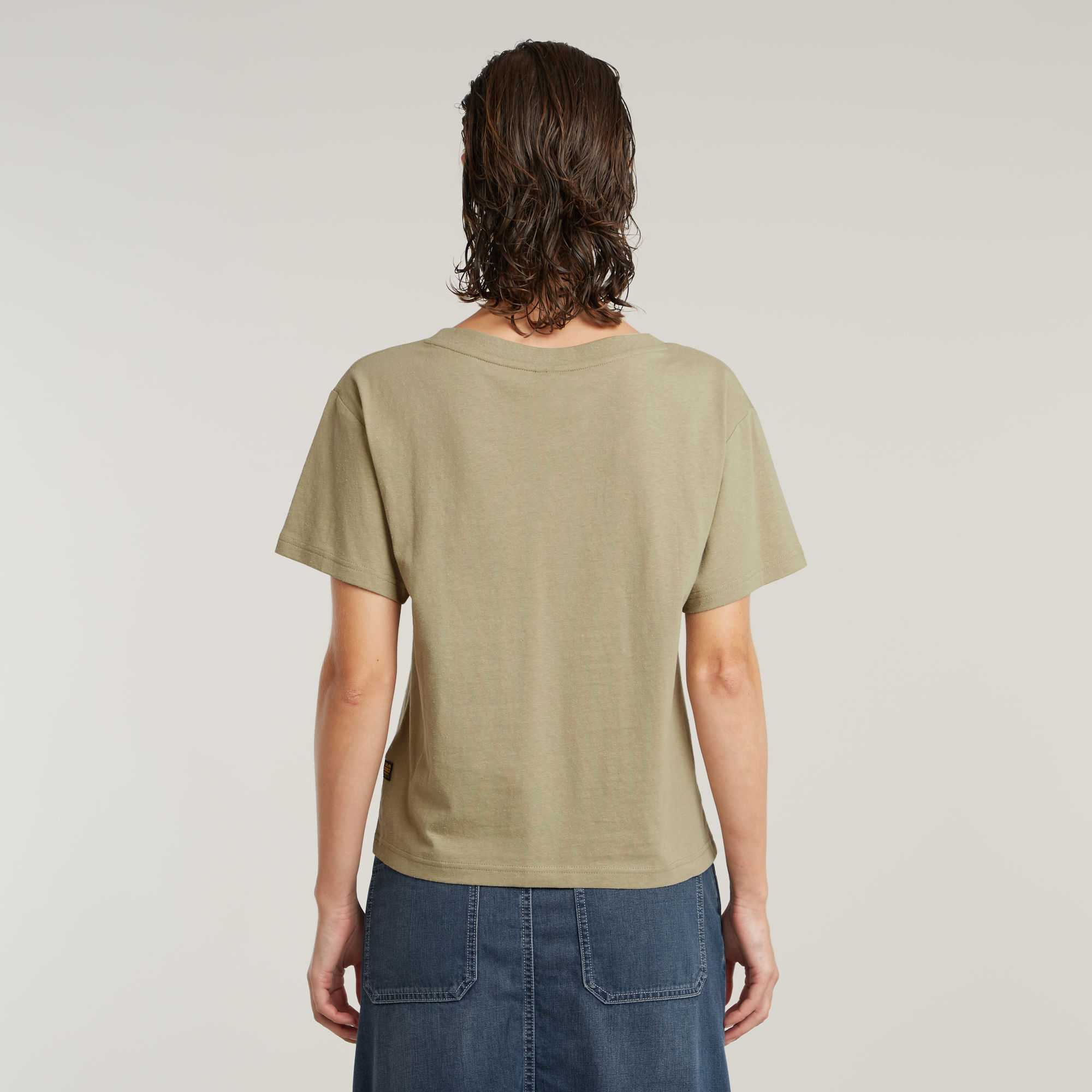 G-Star RAW Open V Relaxed Top Beige Dames