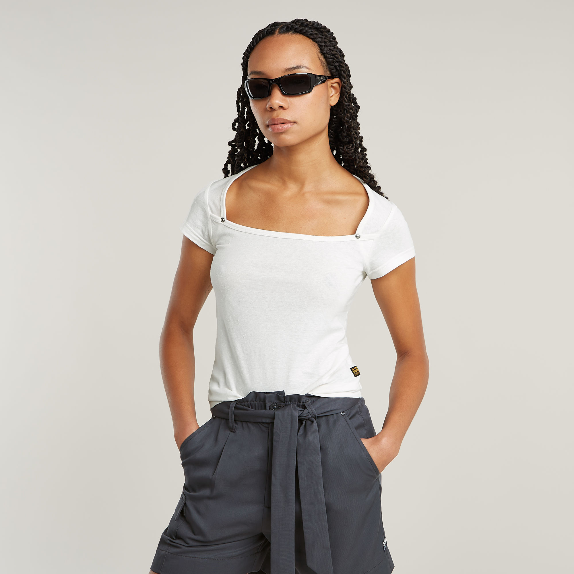 G-Star RAW Sweet Heart Slim Top Wit Dames