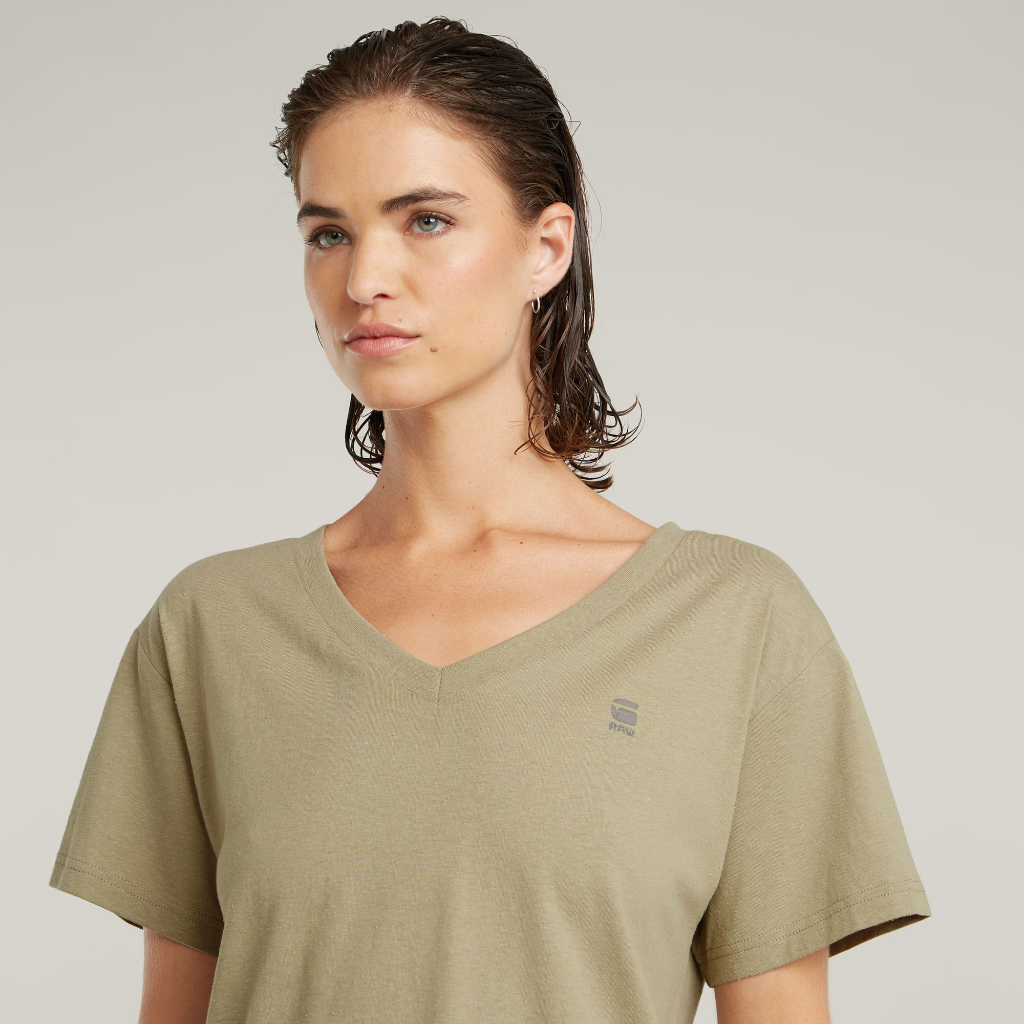 G-Star RAW Open V Relaxed Top Beige Dames