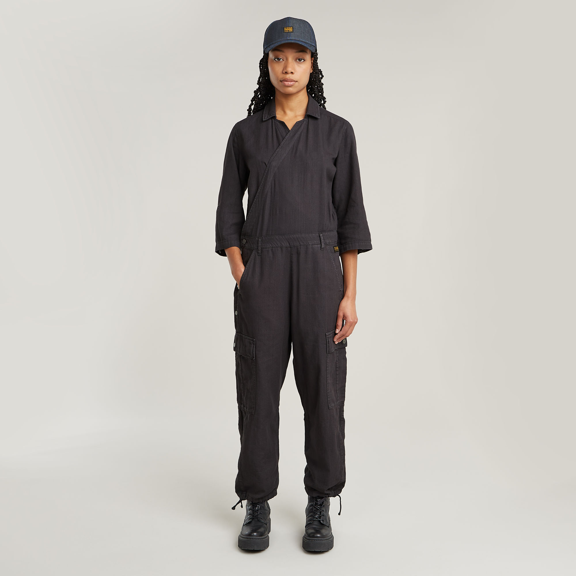 G-Star RAW Wrap Jumpsuit Grijs Dames