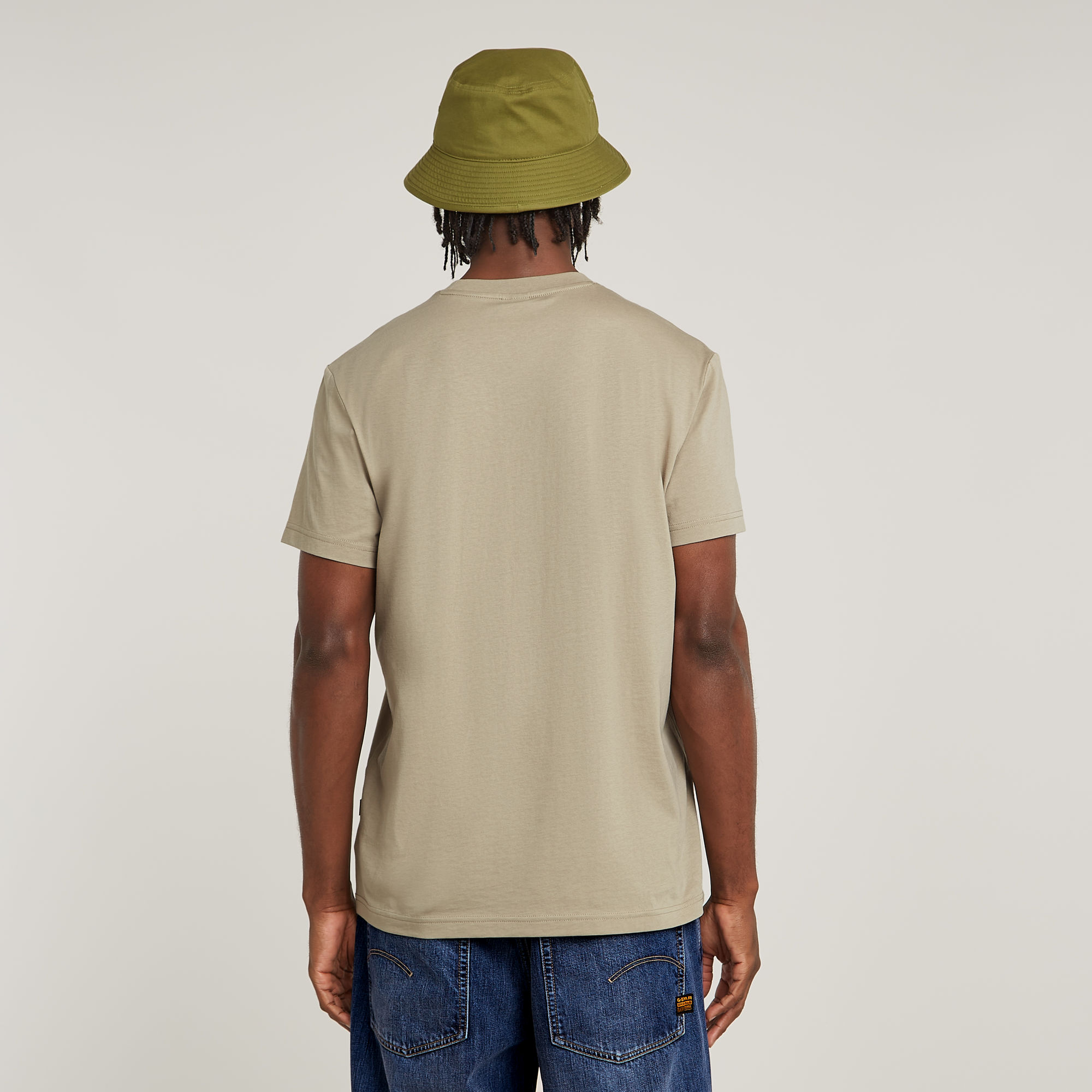 G-Star RAW Shadow Woven Camo Pocket T-Shirt Beige Heren