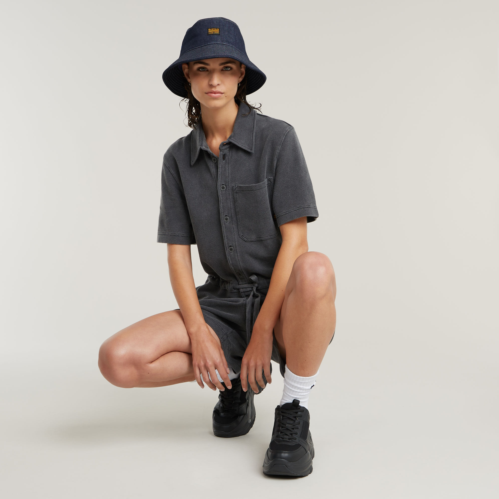 G-Star RAW Easy Short Jumpsuit Zwart Dames