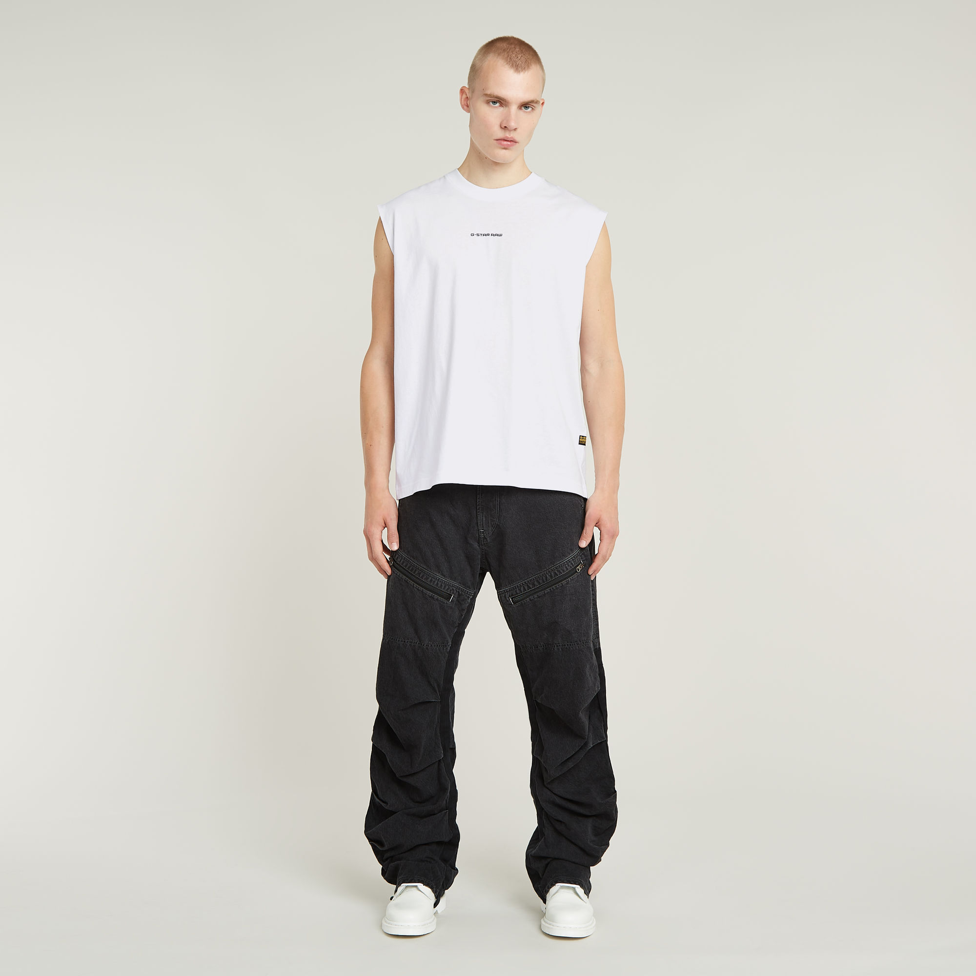 G-Star RAW Boxy T-Shirt Wit Heren