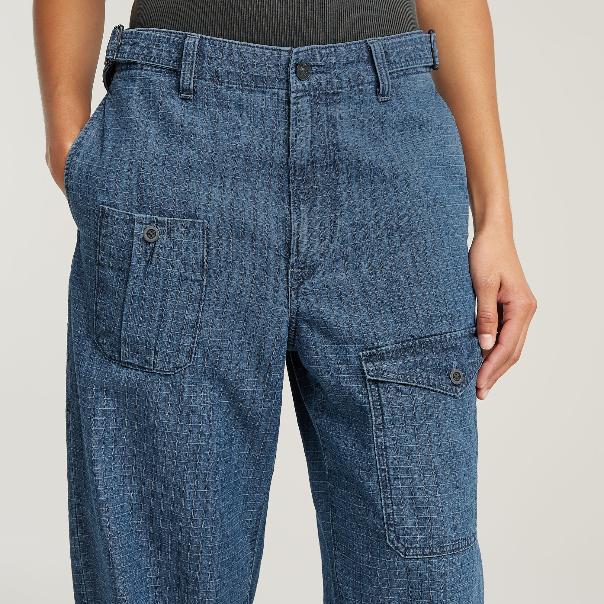 G-Star RAW Belted Cargo Loose 2.0 Jeans Midden blauw Dames
