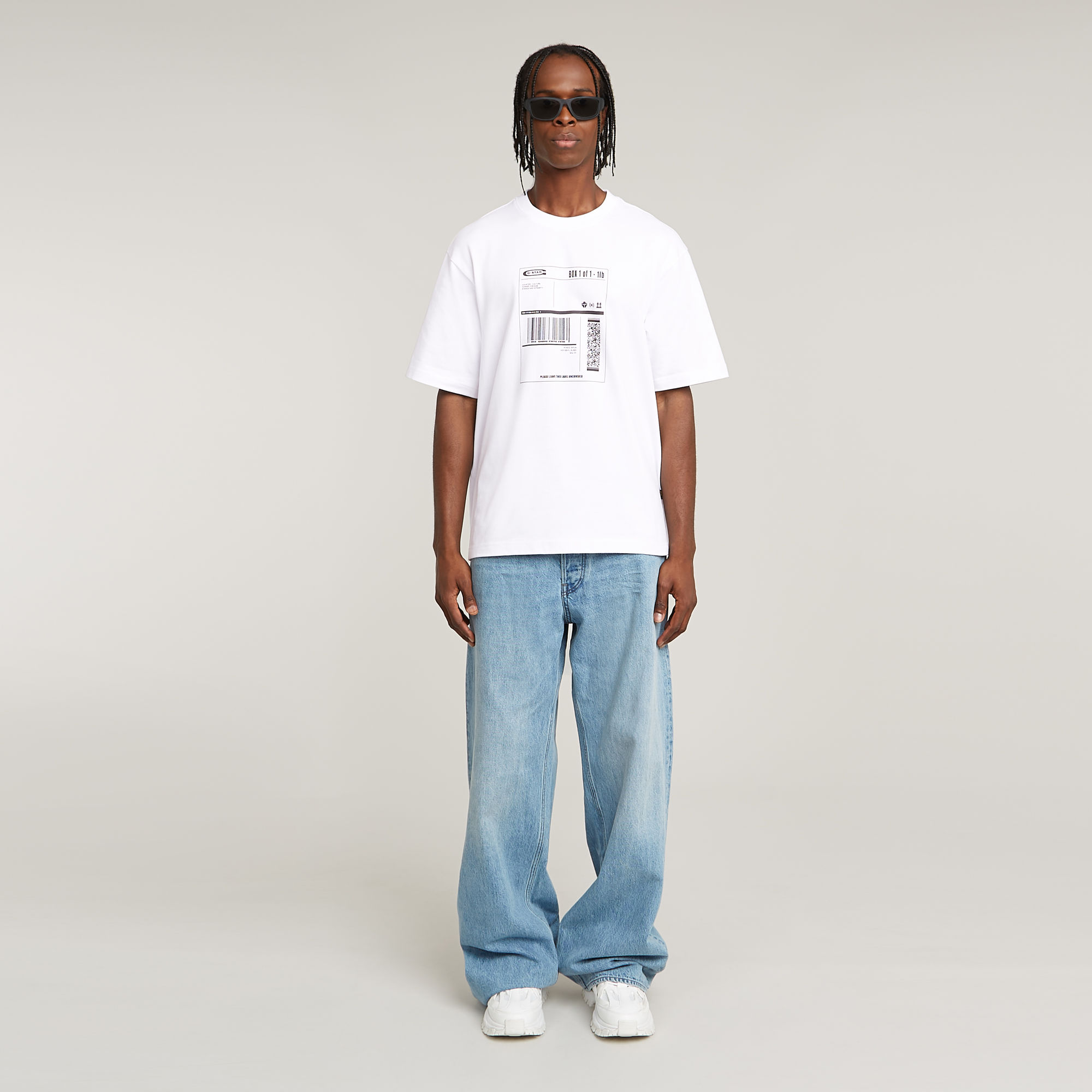 G-Star RAW Shipping Graphic Boxy T-shirt Wit Heren