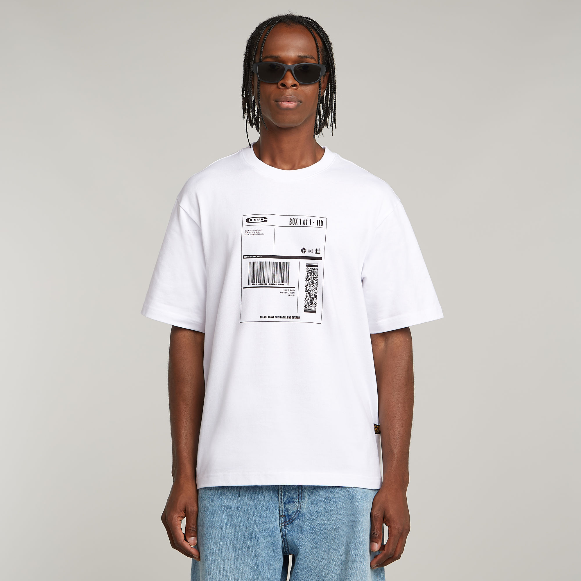 

Shipping Graphic Boxy T-Shirt - White - Men