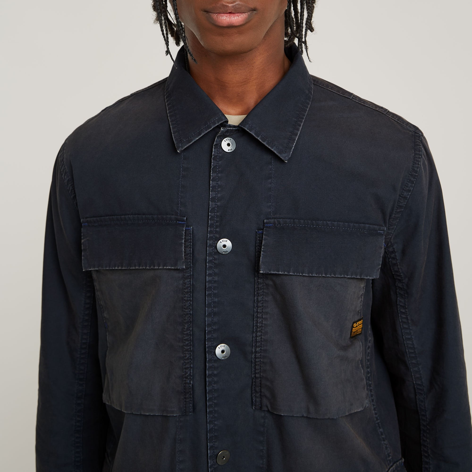 G-Star RAW 4 Pocket Overshirt Donkerblauw Heren