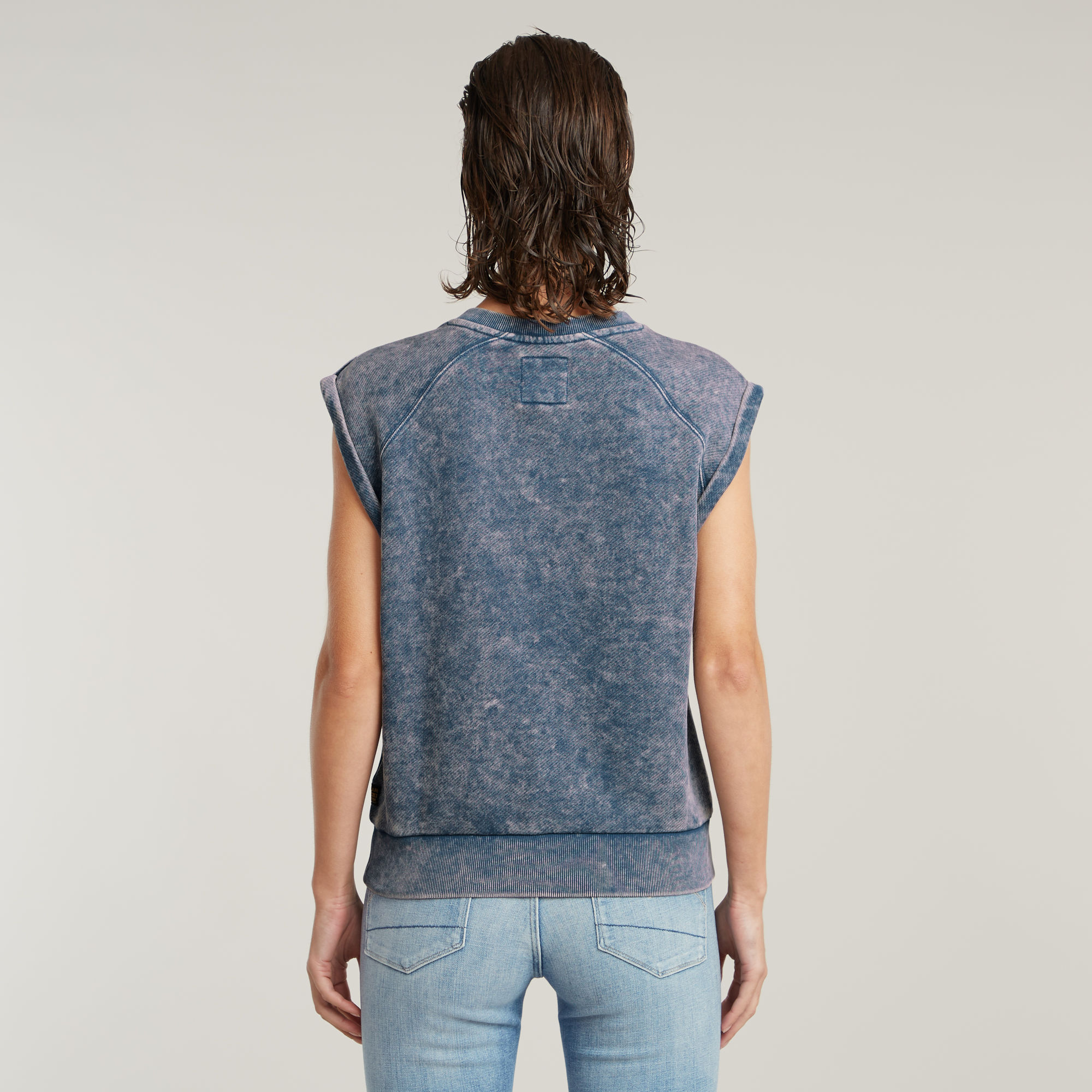 G-Star RAW Washed Sweater Midden blauw Dames