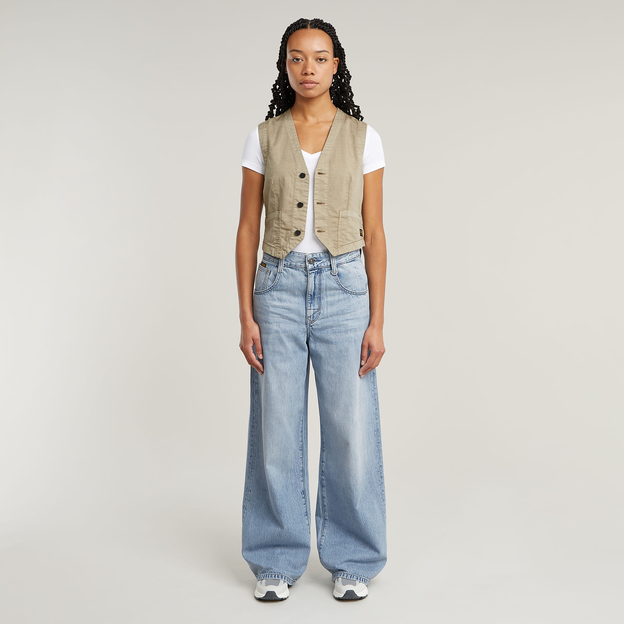 Thumbnail - Weste Summer - Beige - Damen