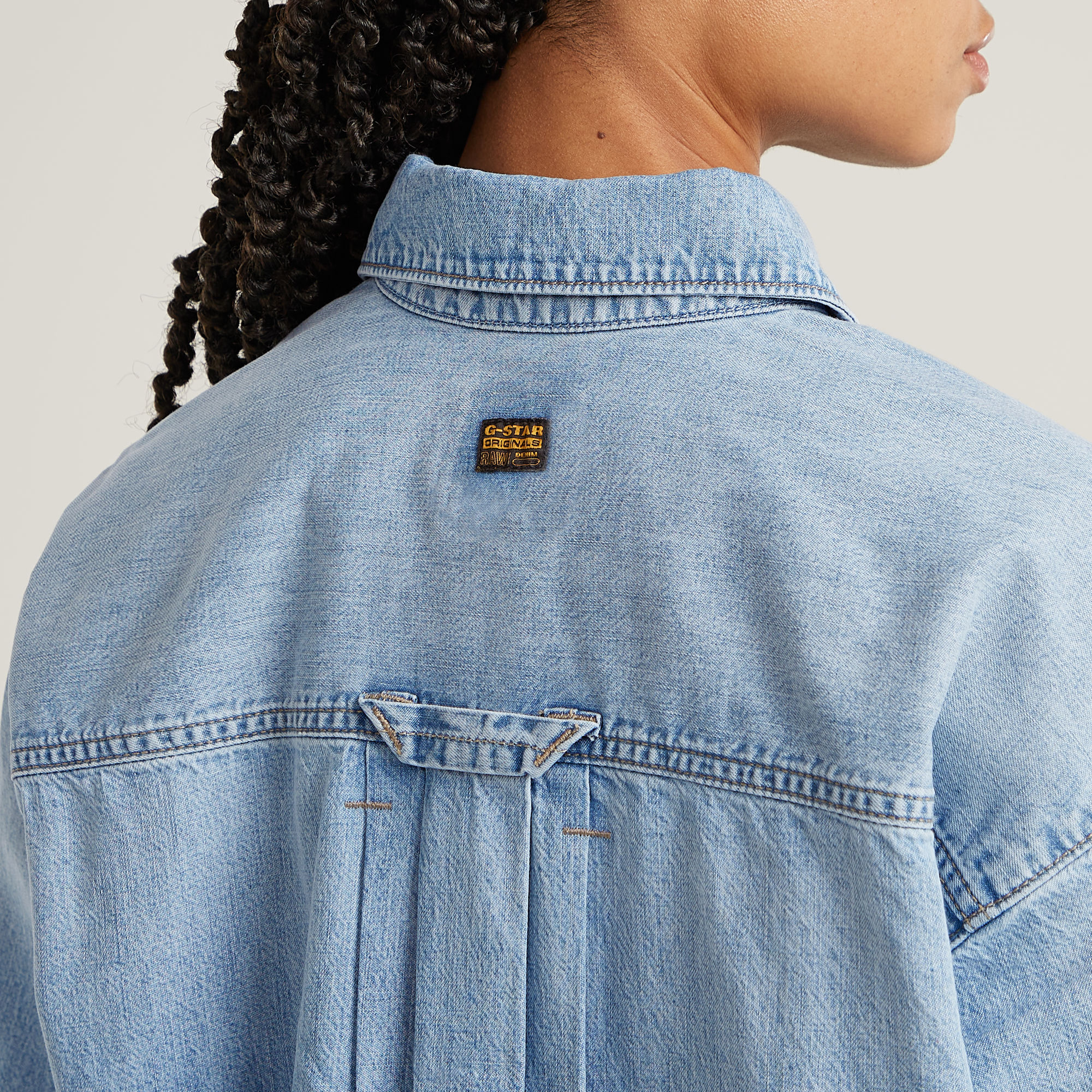 G-Star RAW Remix Side Slits Overhemd Lichtblauw Dames
