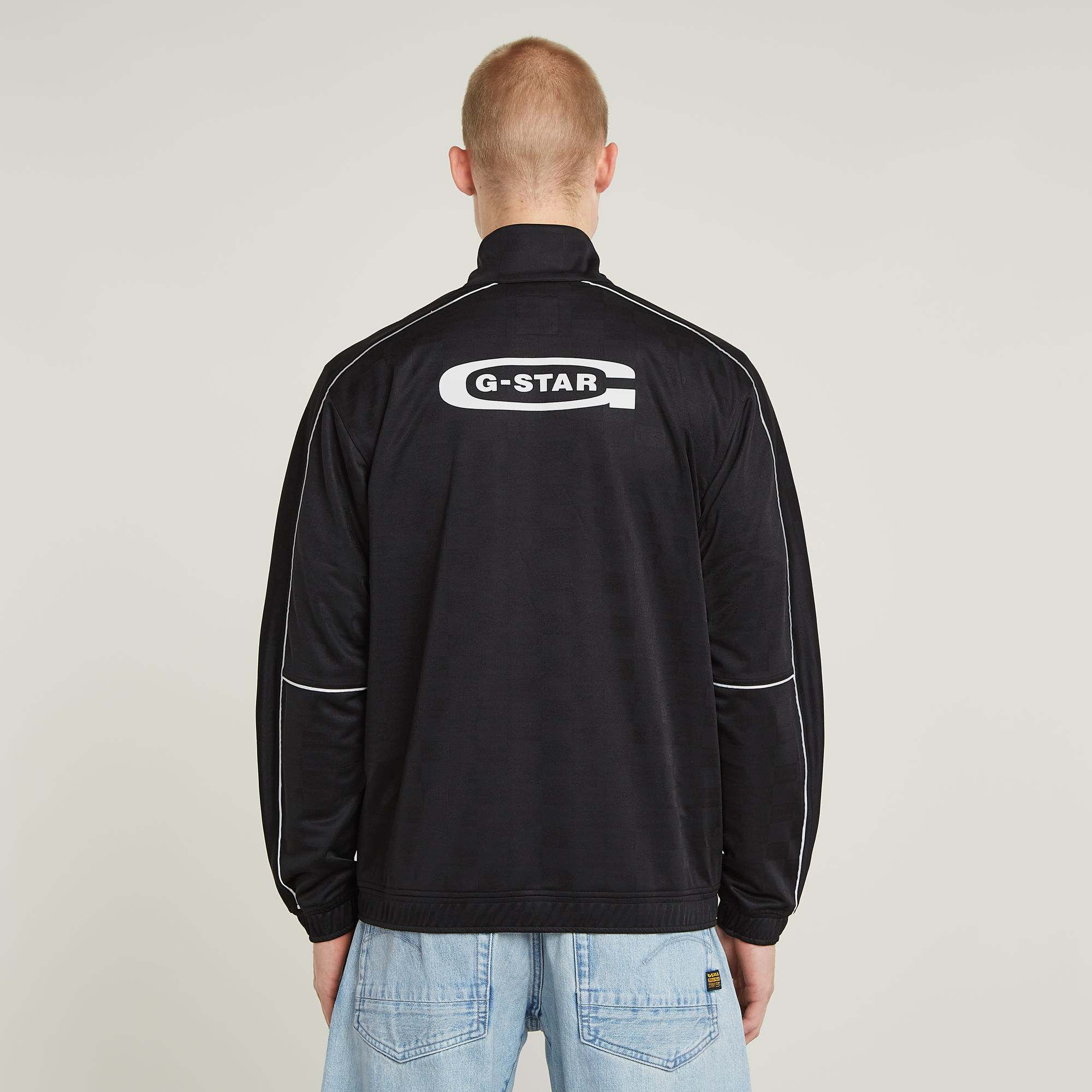 G-Star RAW Football Track Top Zip Thru Zwart Heren