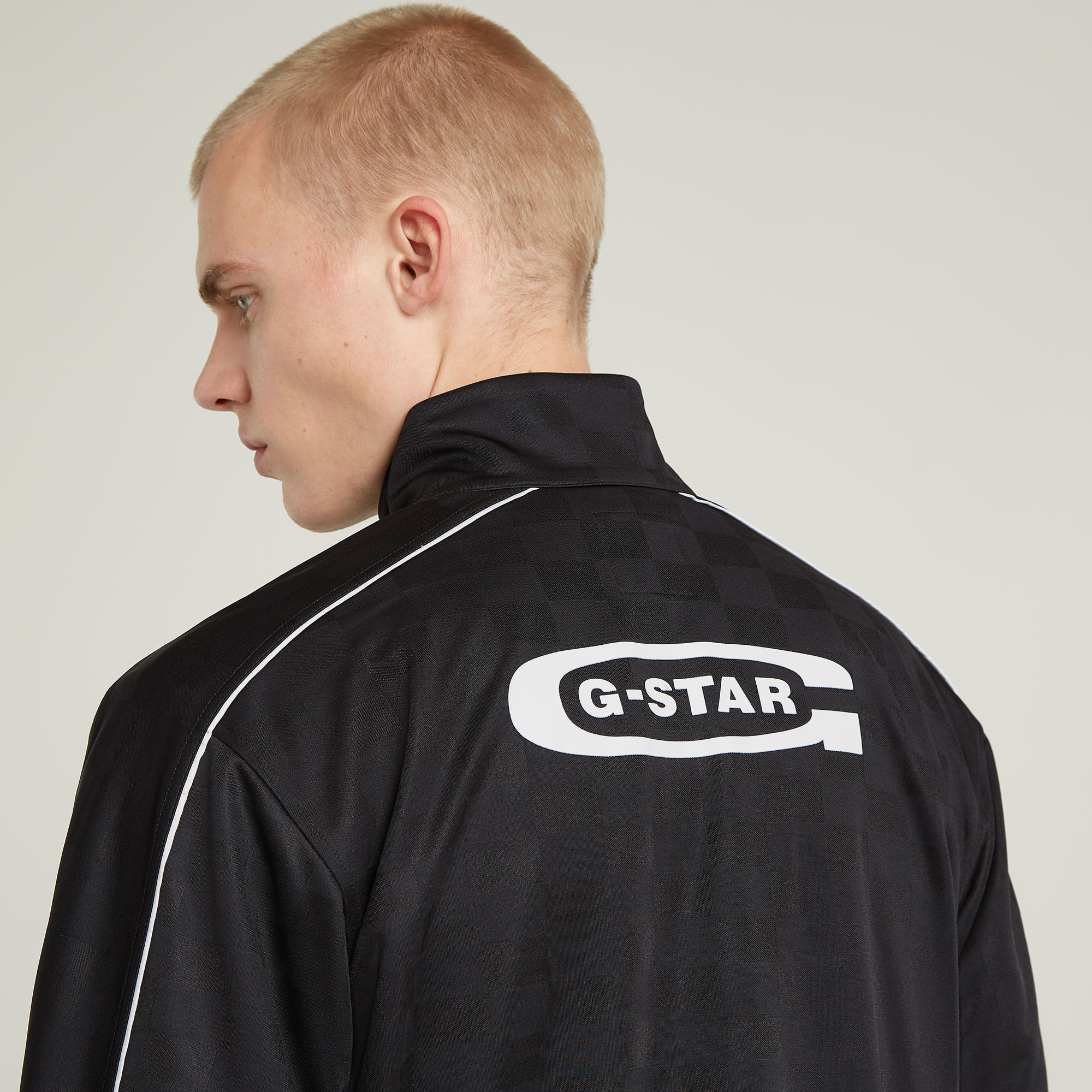 G-Star RAW Football Track Top Zip Thru Zwart Heren