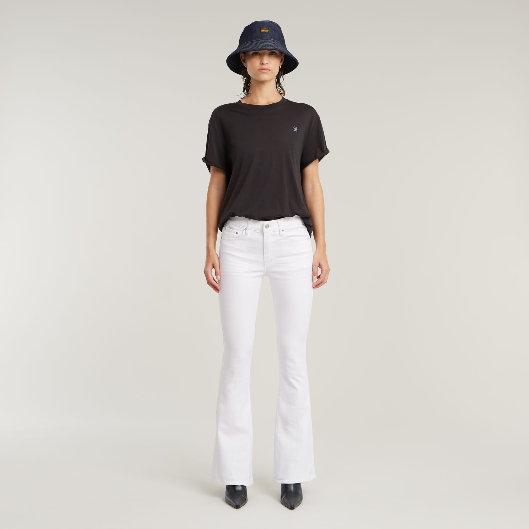 G-Star RAW 3301 Flare Jeans Wit Dames