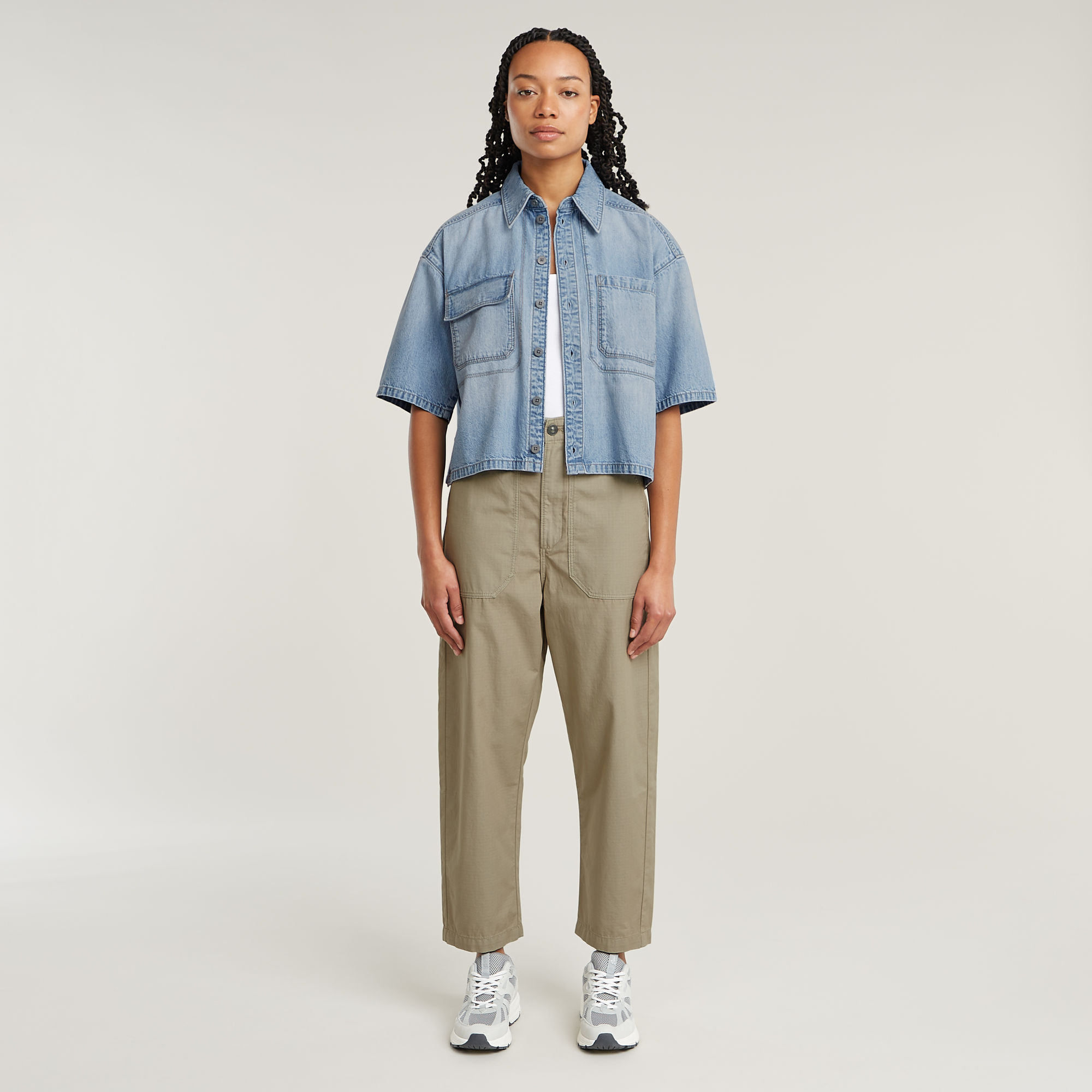 G-Star RAW Pilot Broek Cropped Beige Dames