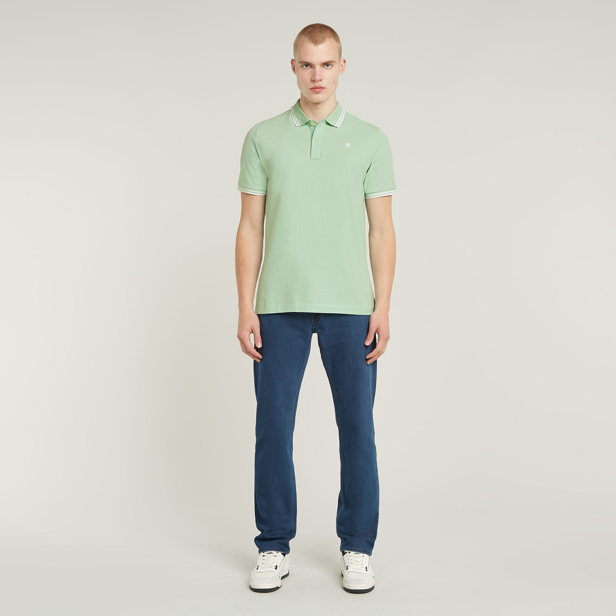 G-Star RAW Dunda Slim Stripe Polo Groen Heren
