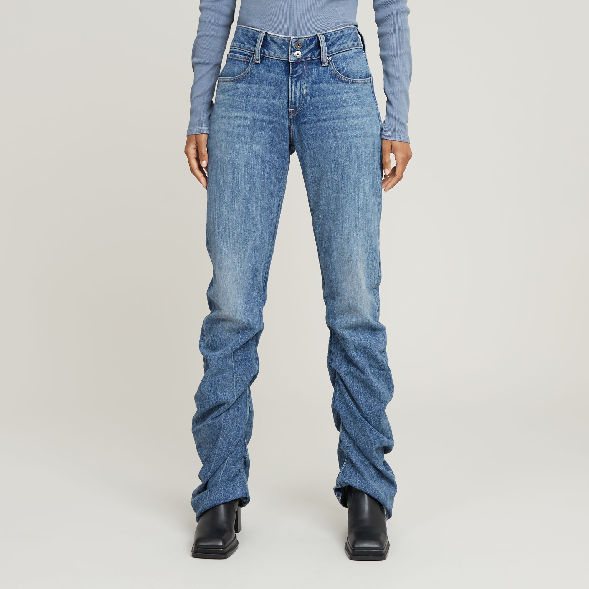 

G-Staq Low Bootcut Jeans - Medium blue - Women