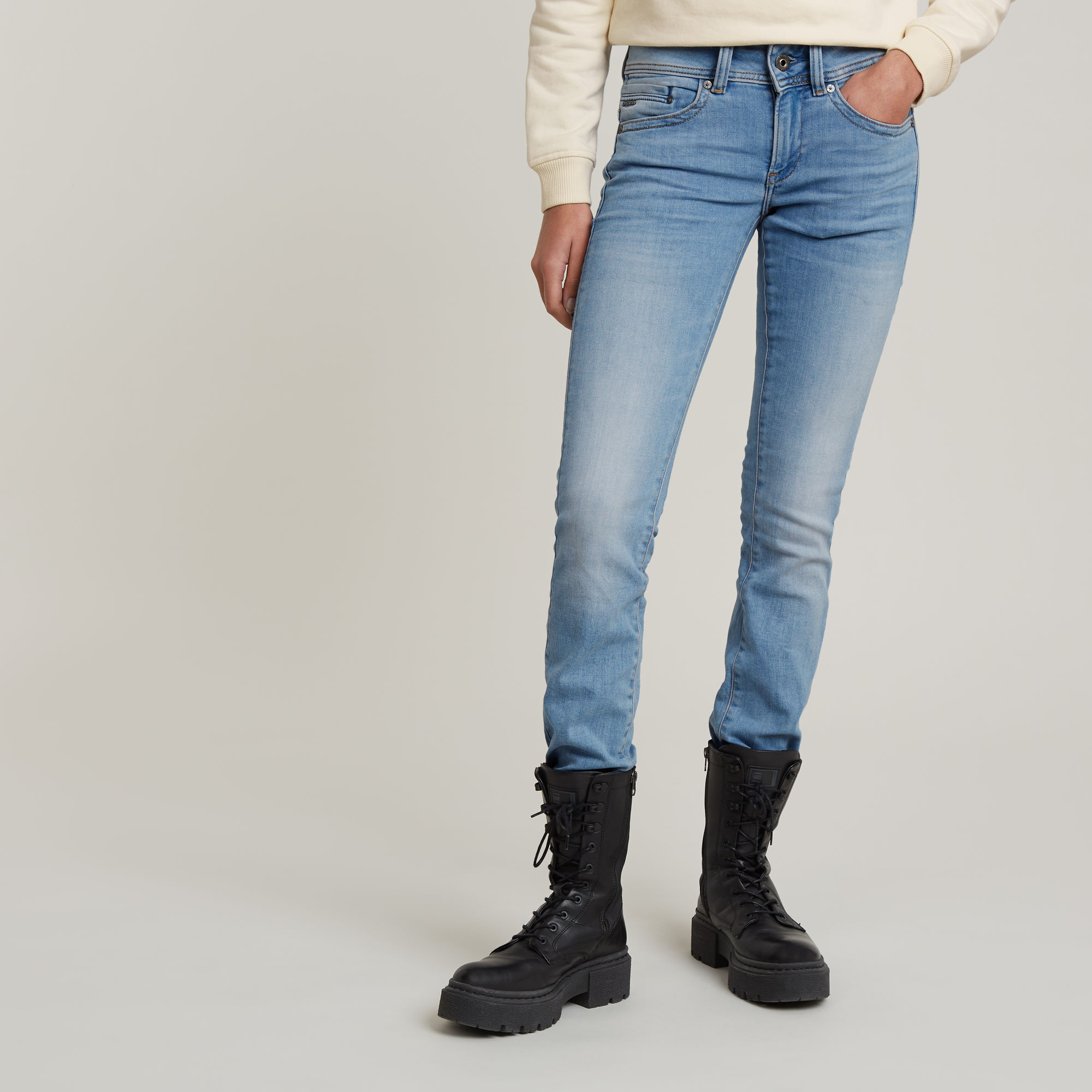 

Midge Saddle Mid Straight Jeans - Medium blue - Women