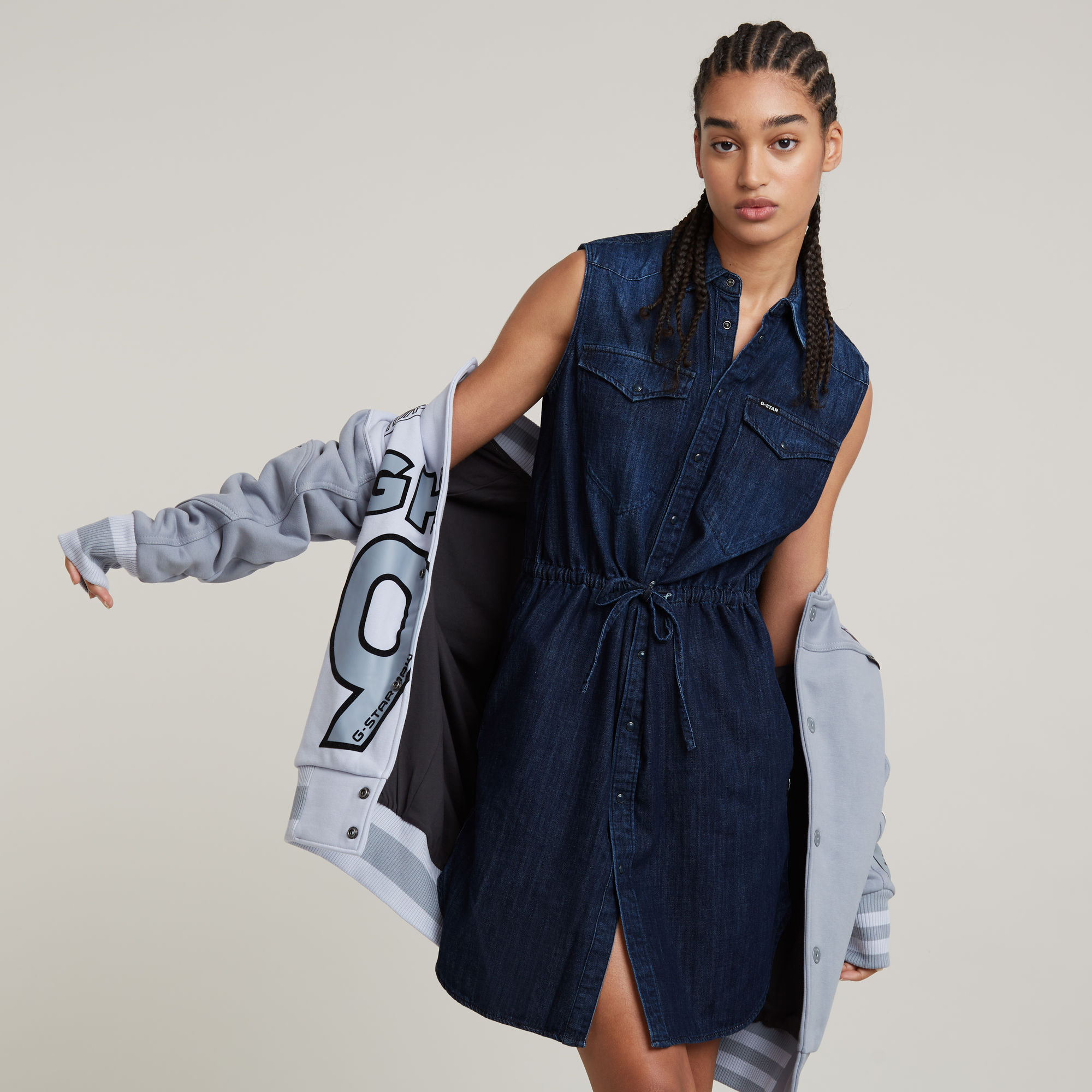 G-Star RAW Tacoma Blousejurk Donkerblauw Dames
