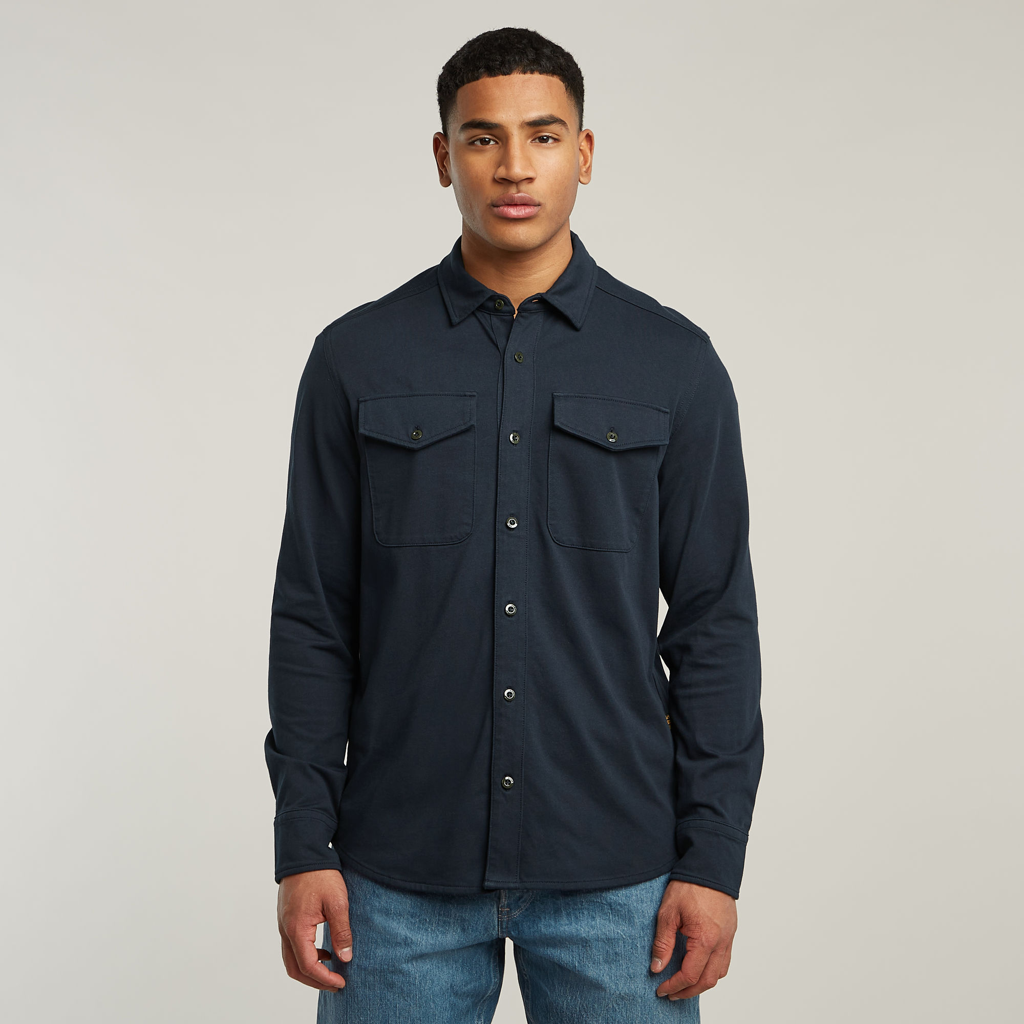 

Jersey Shirt Marine Pockets - Dark blue - Men