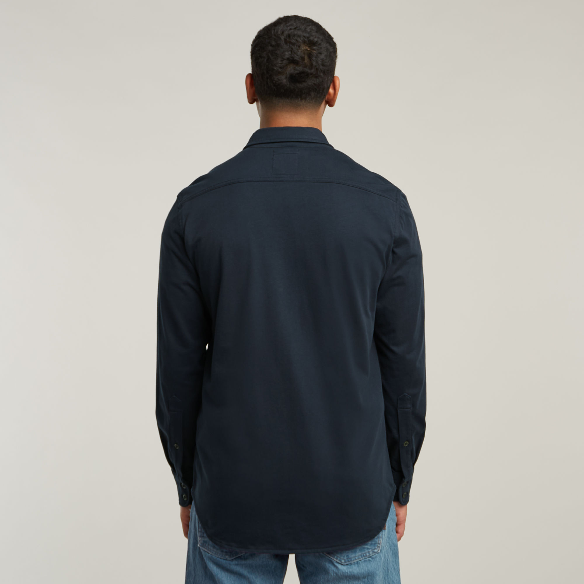 G-Star RAW Jersey Shirt Marine Pockets Donkerblauw Heren