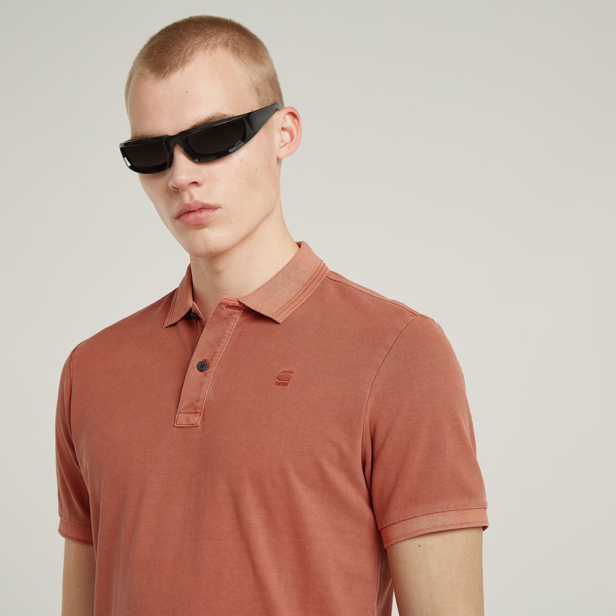 G-Star RAW Dunda Overdyed Slim Polo Rood Heren
