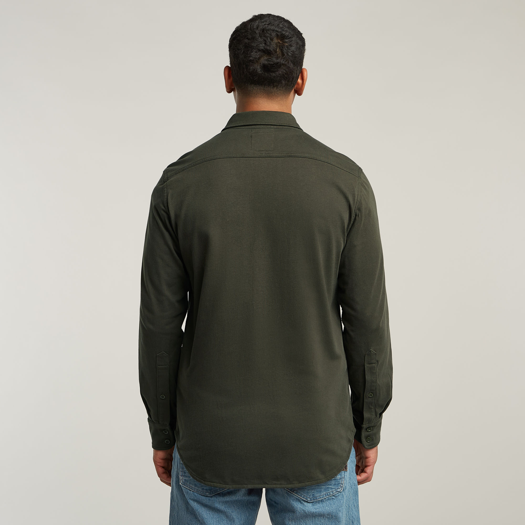 G-Star RAW Jersey Shirt Marine Pockets Grijs Heren