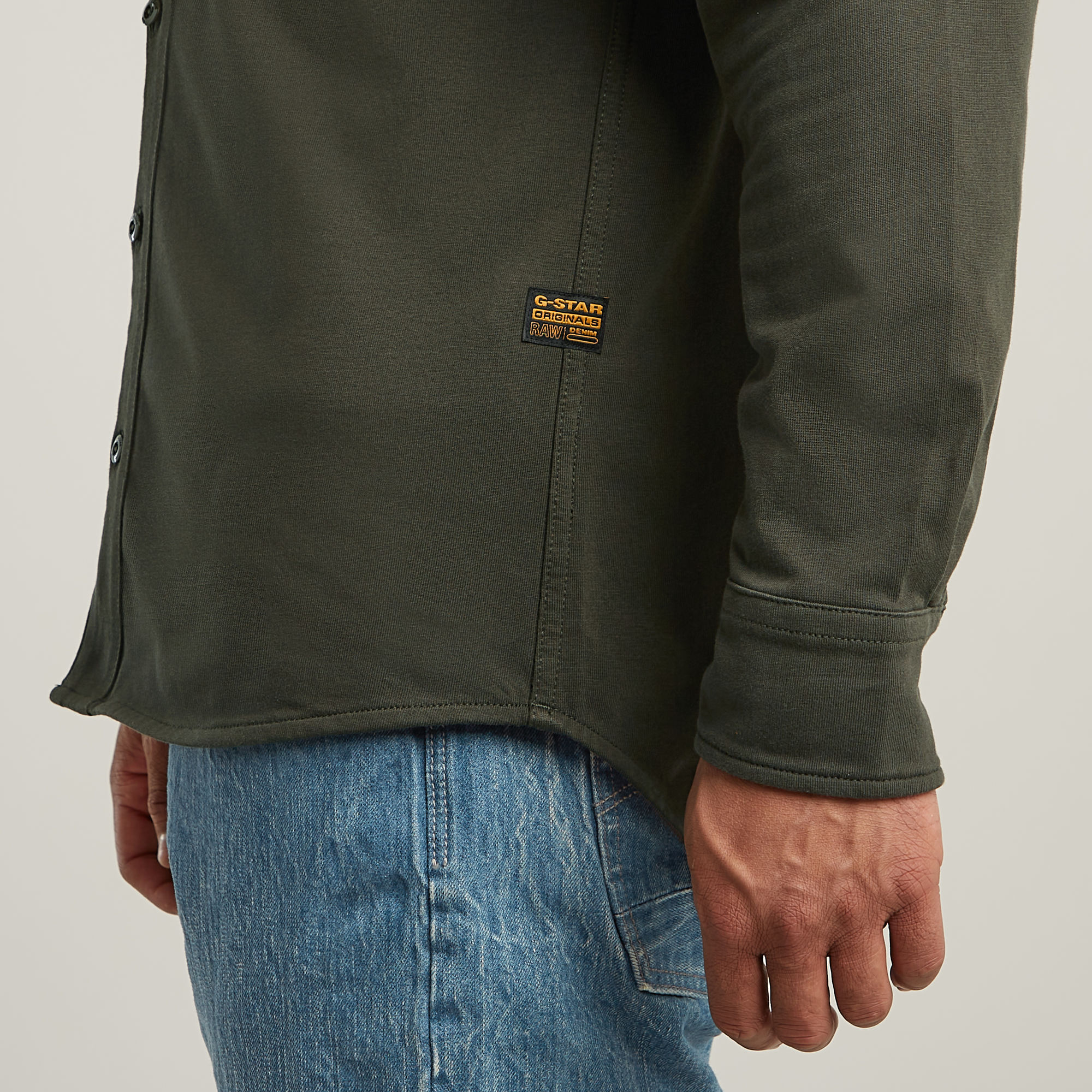 G-Star RAW Jersey Shirt Marine Pockets Grijs Heren
