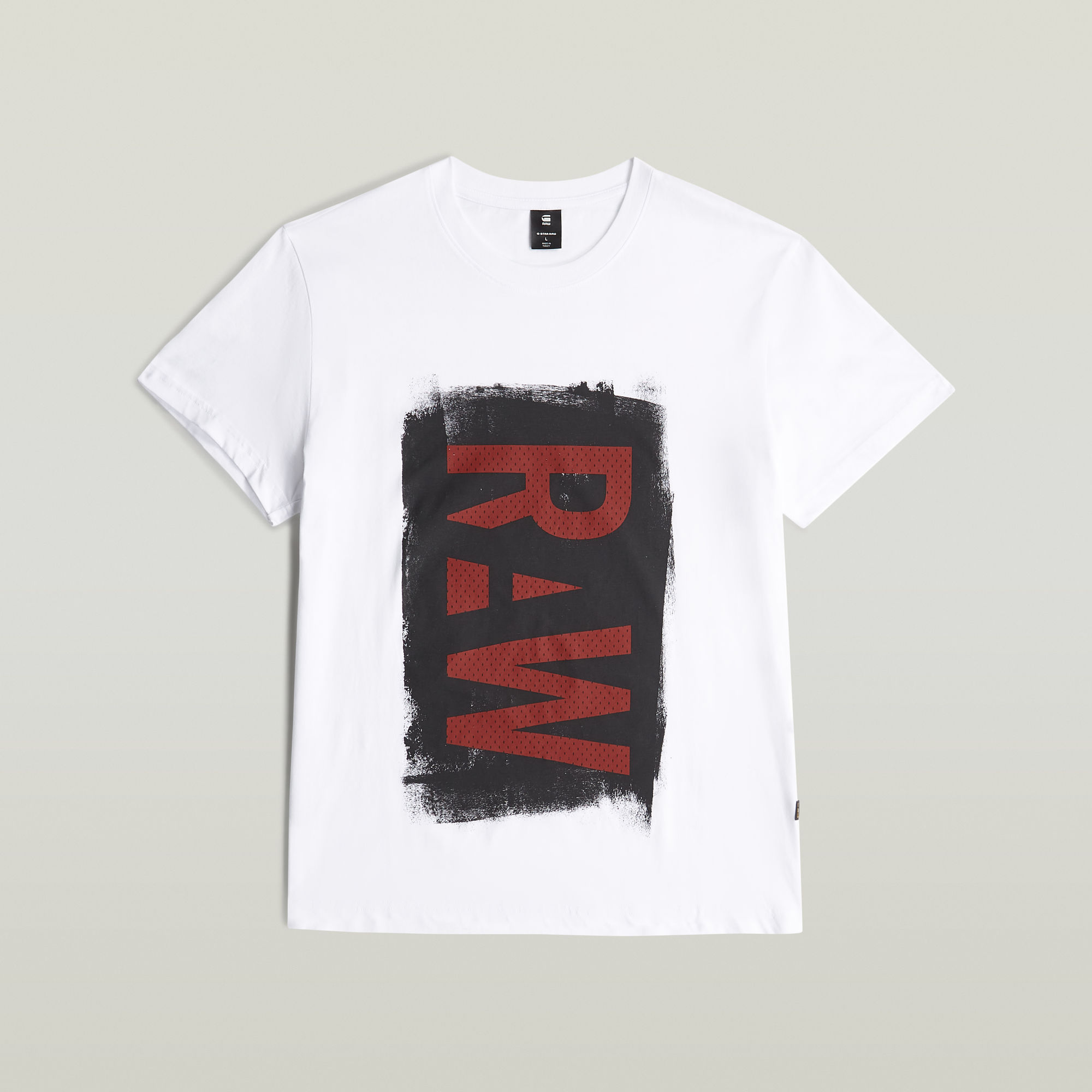 Thumbnail - Painted RAW Graphic T-Shirt - Weiß - Herren