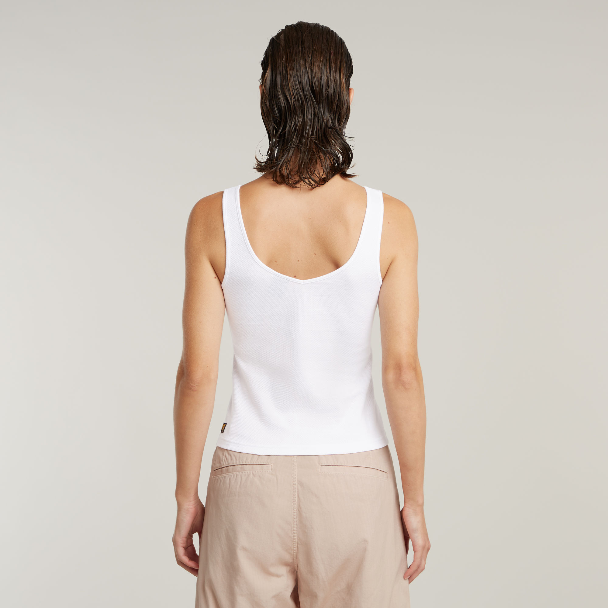 G-Star RAW Asymmetrical Zip Slim Tanktop Wit Dames