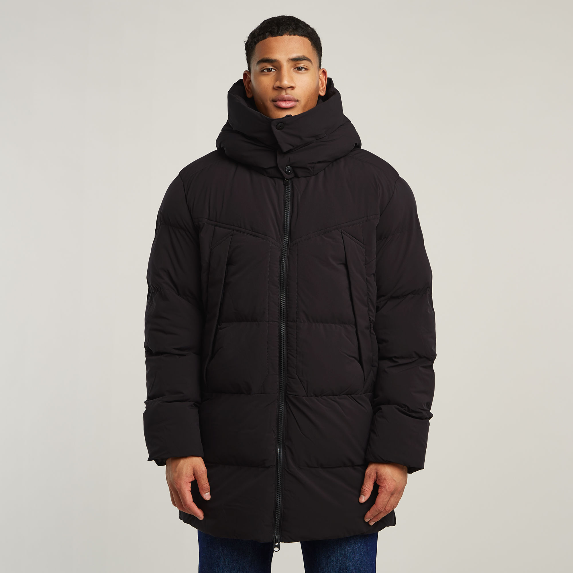 G-Star Raw Gewatteerde lange jas met tweewegsritssluiting model 'Whistler'