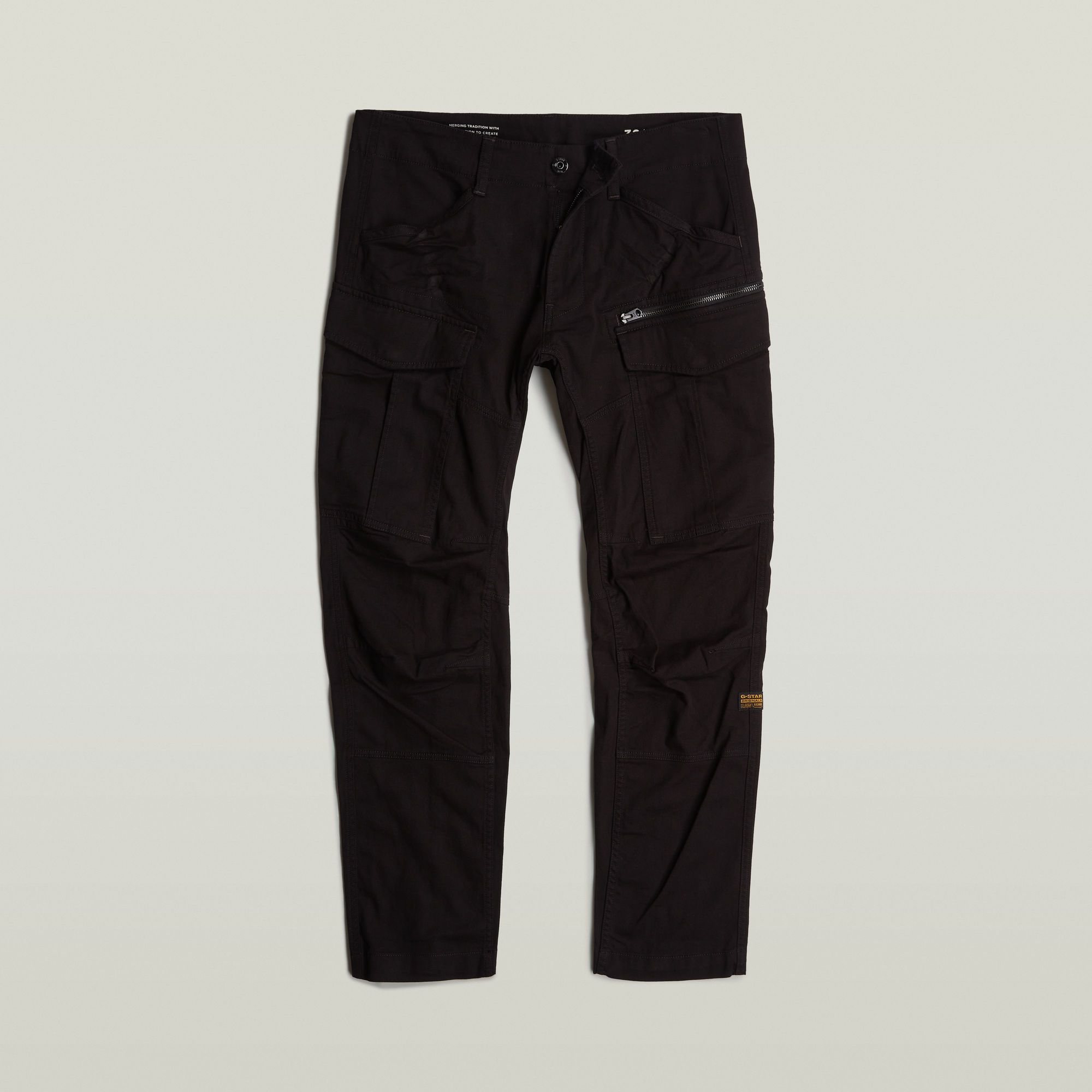 

Zip Cargo Pants 3D Tapered - Black - Men