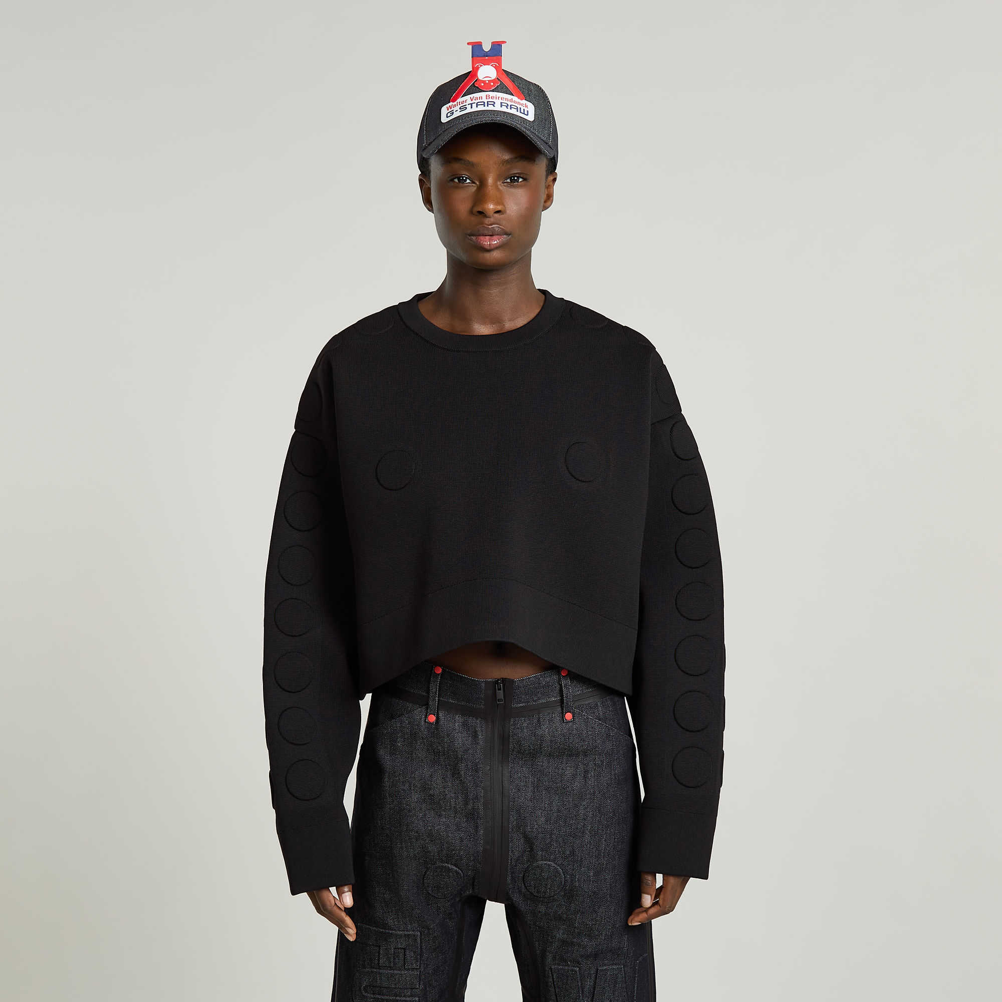 

WVB Unisex Cropped Crewneck - Schwarz - Herren