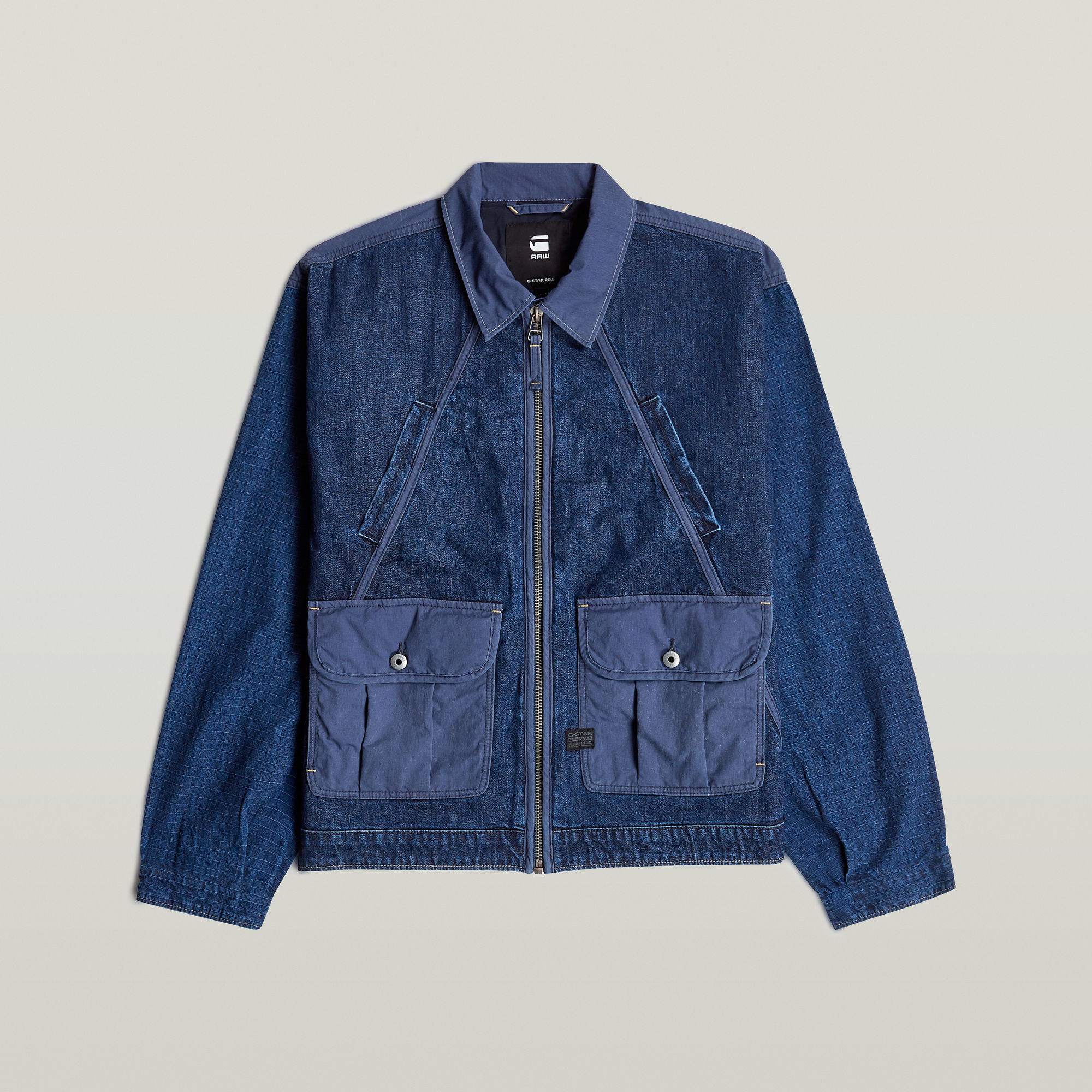 G-Star RAW Mixed Coach Zip Jack Donkerblauw Heren