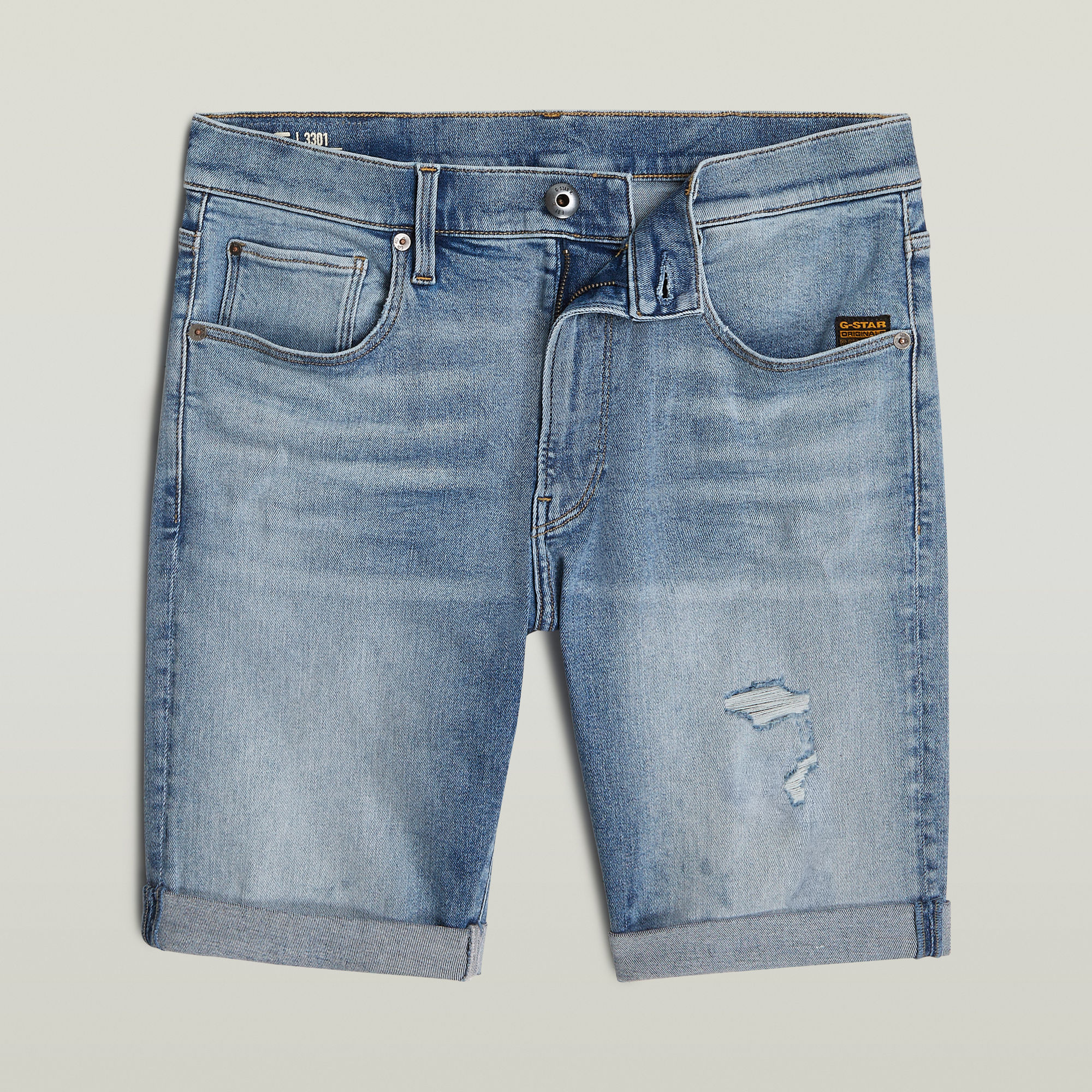 G-Star RAW 3301 Slim short Midden blauw Heren